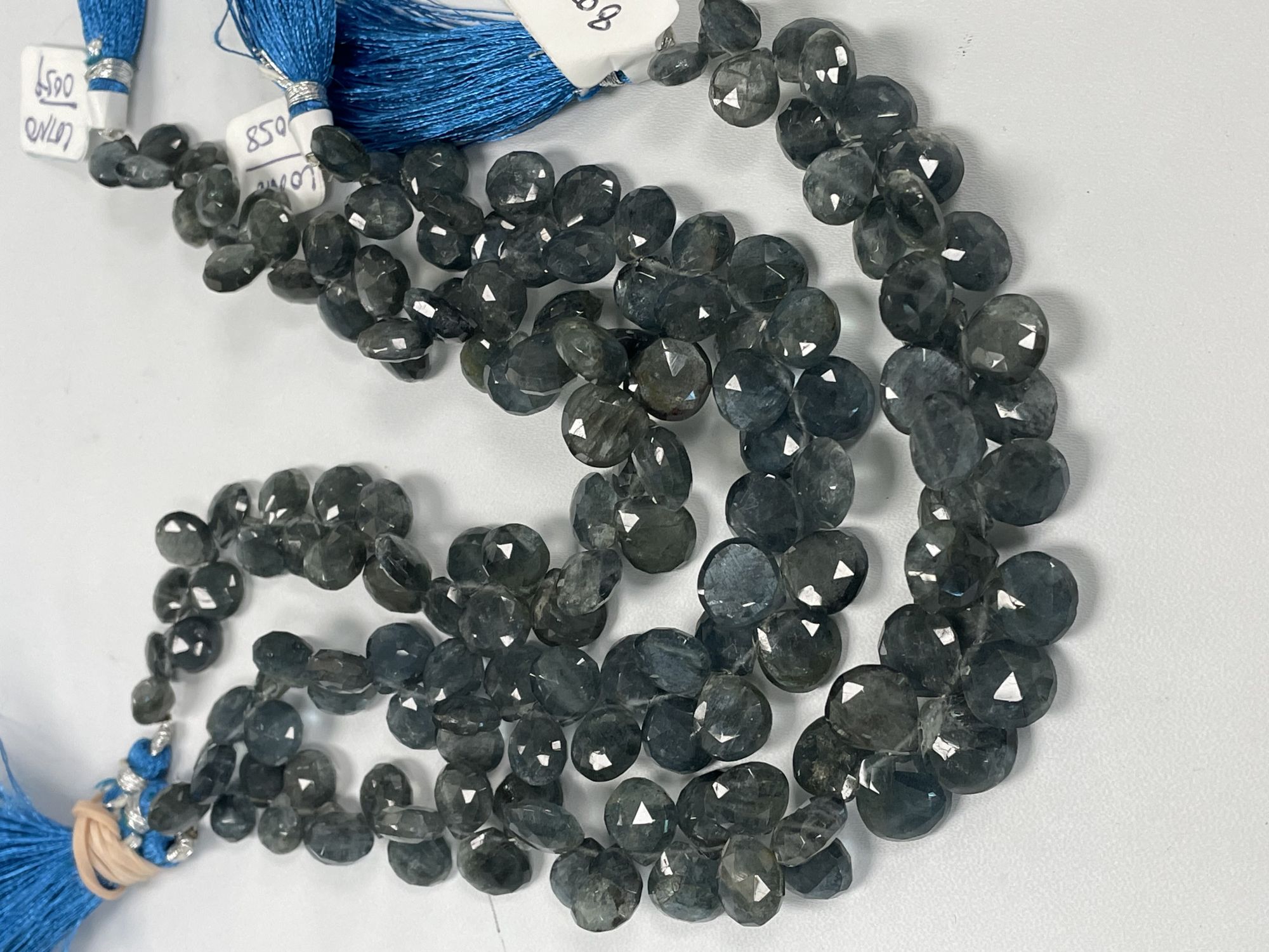 Moss Aquamarine Heart Faceted