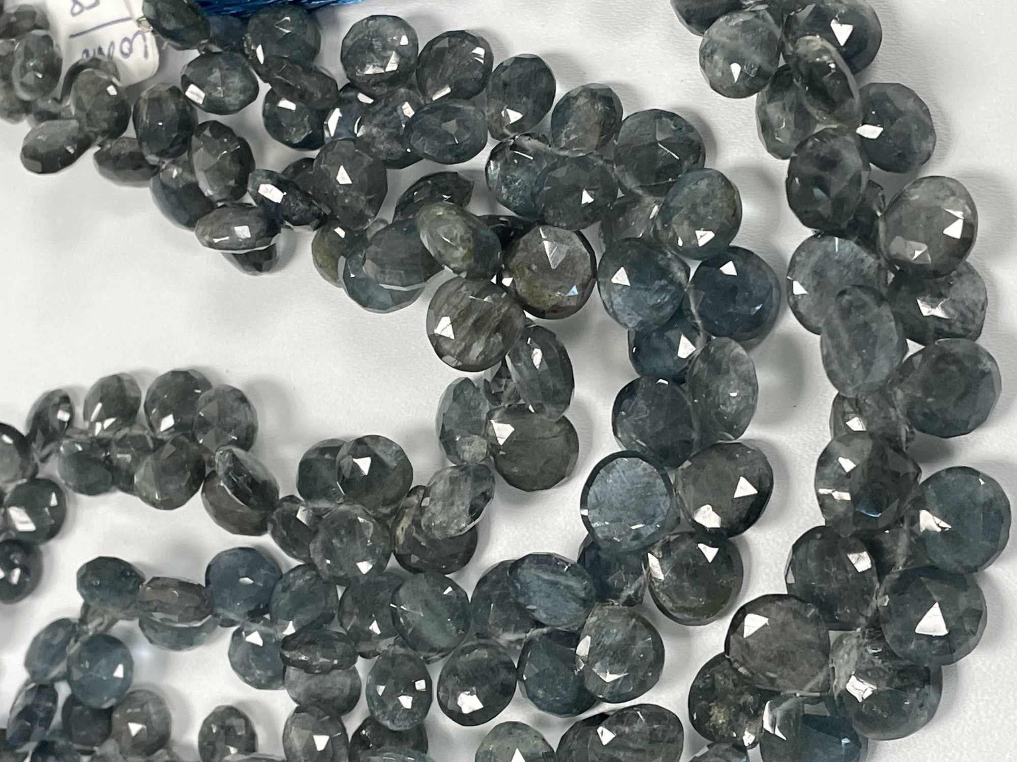 Moss Aquamarine Heart Faceted