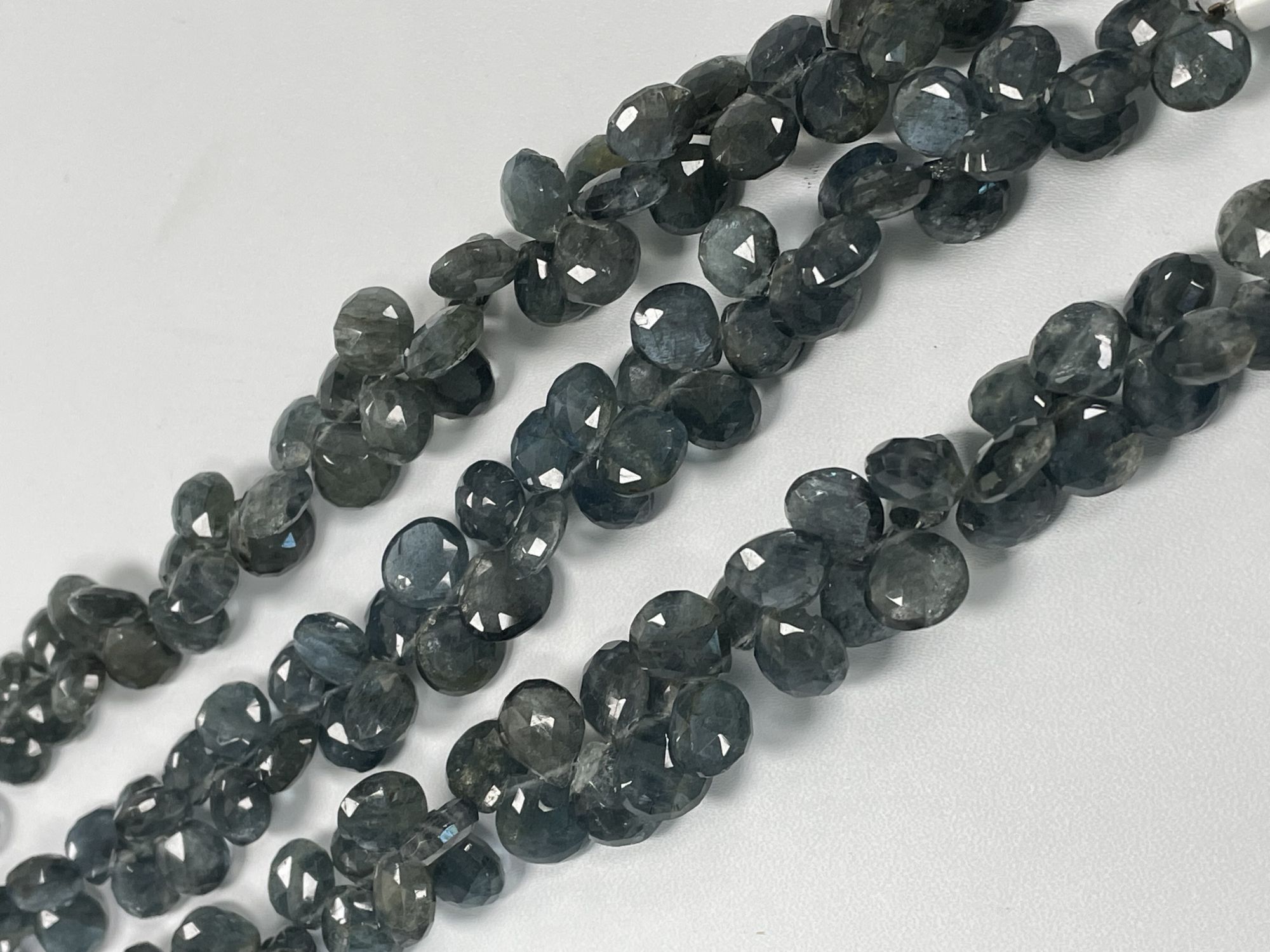 Moss Aquamarine Heart Faceted