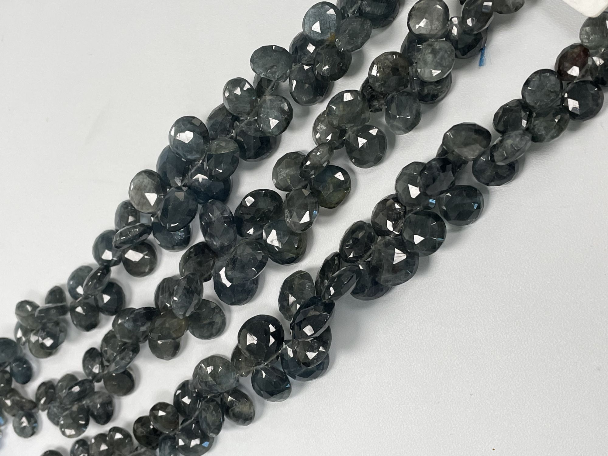 Moss Aquamarine Heart Faceted