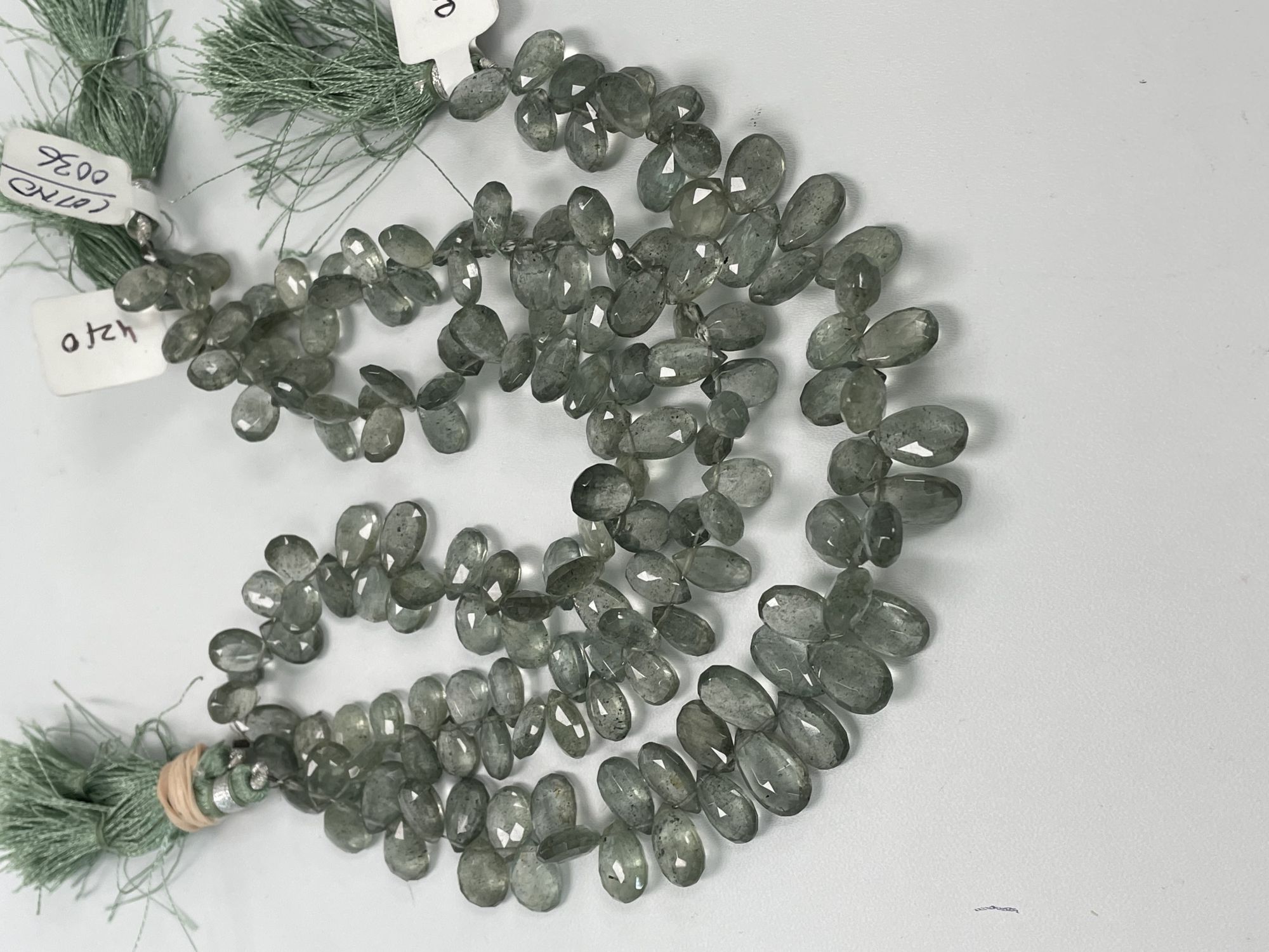 Moss Aquamarine Pear Faceted