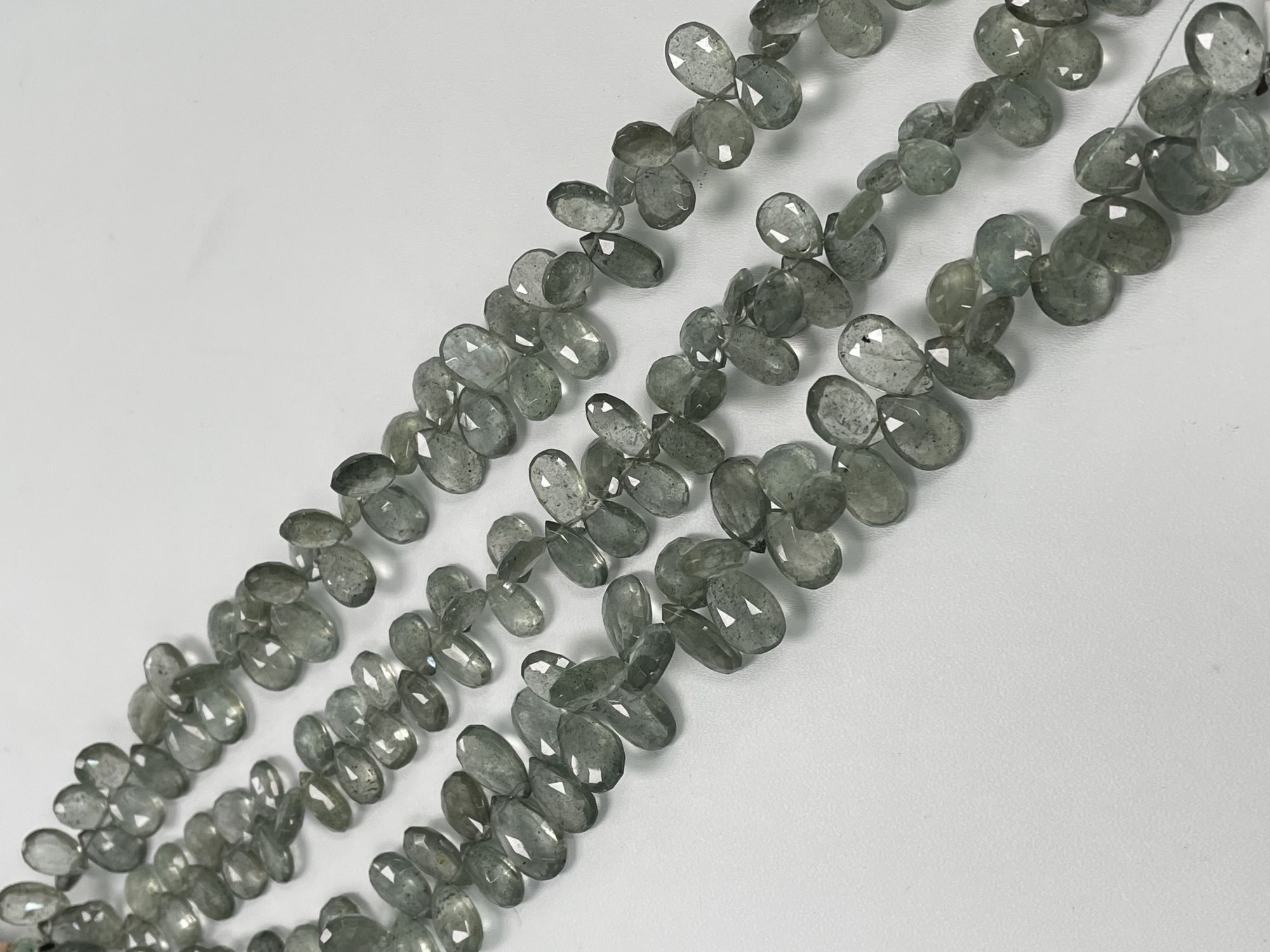 Moss Aquamarine Pear Faceted