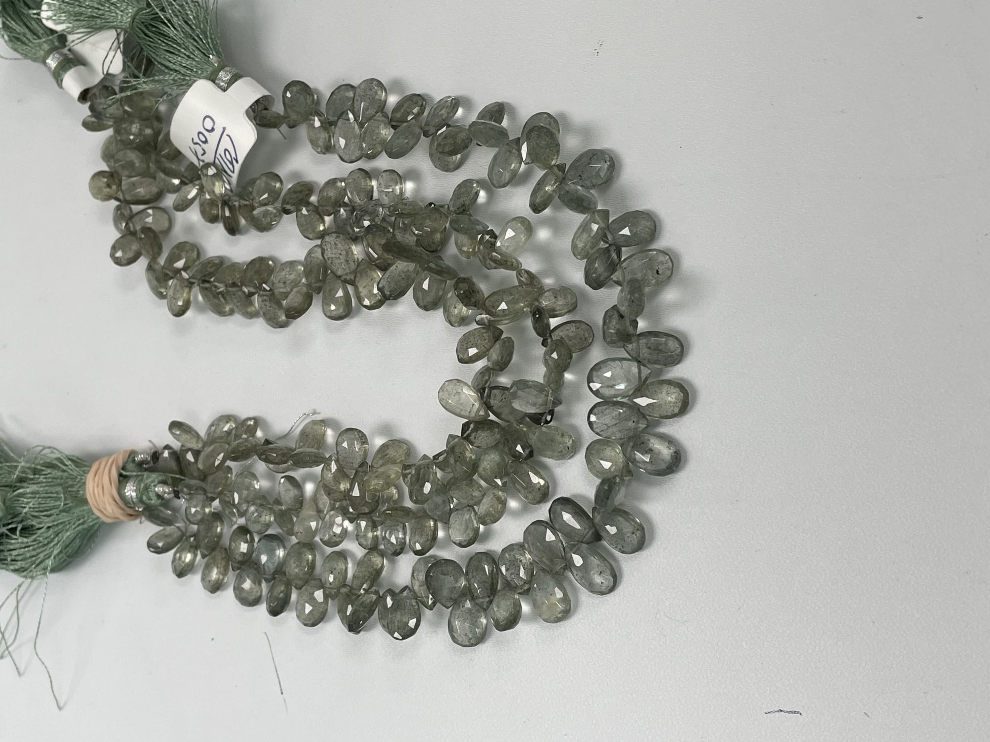 Moss Aquamarine Pear Faceted