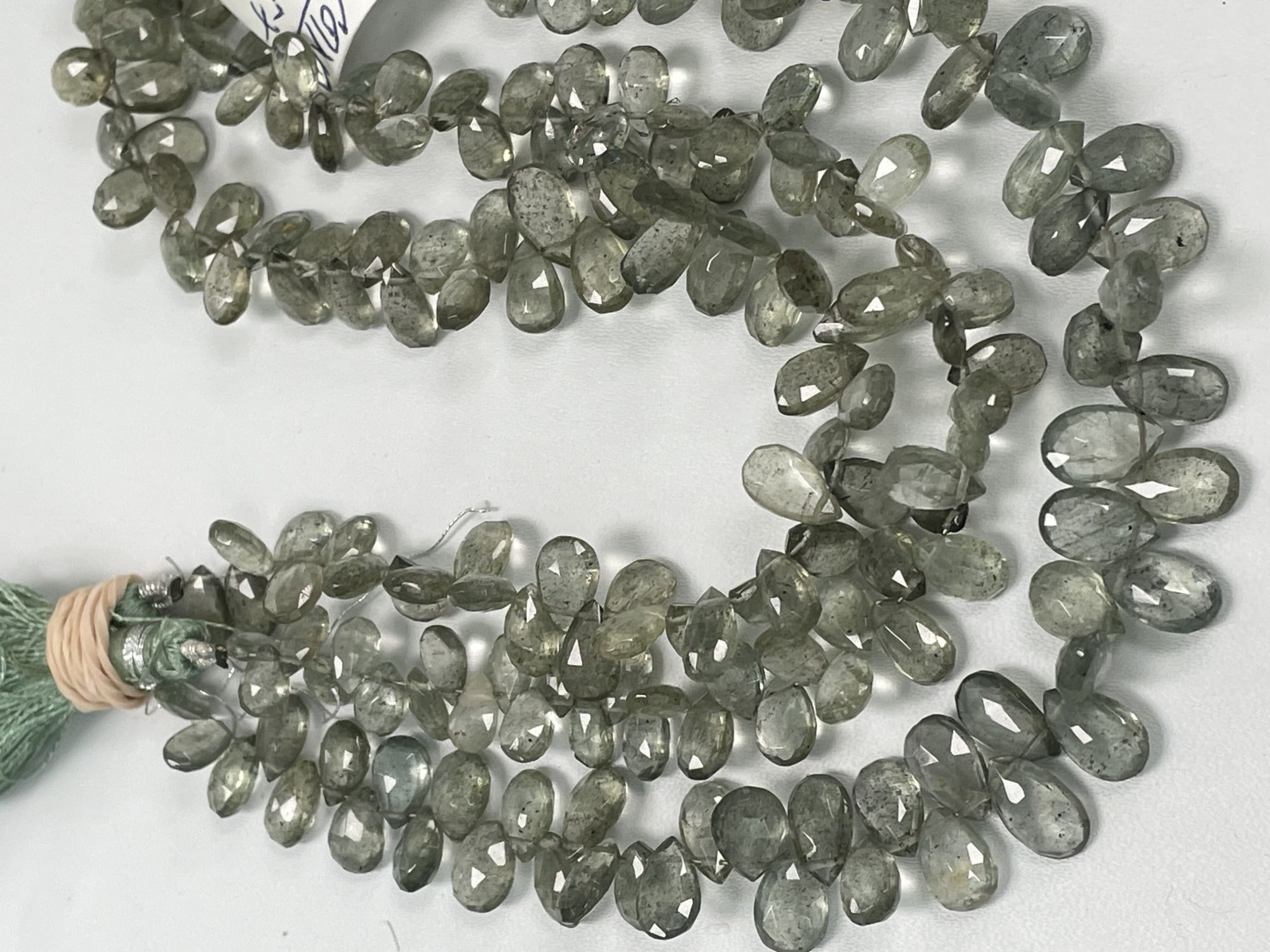 Moss Aquamarine Pear Faceted