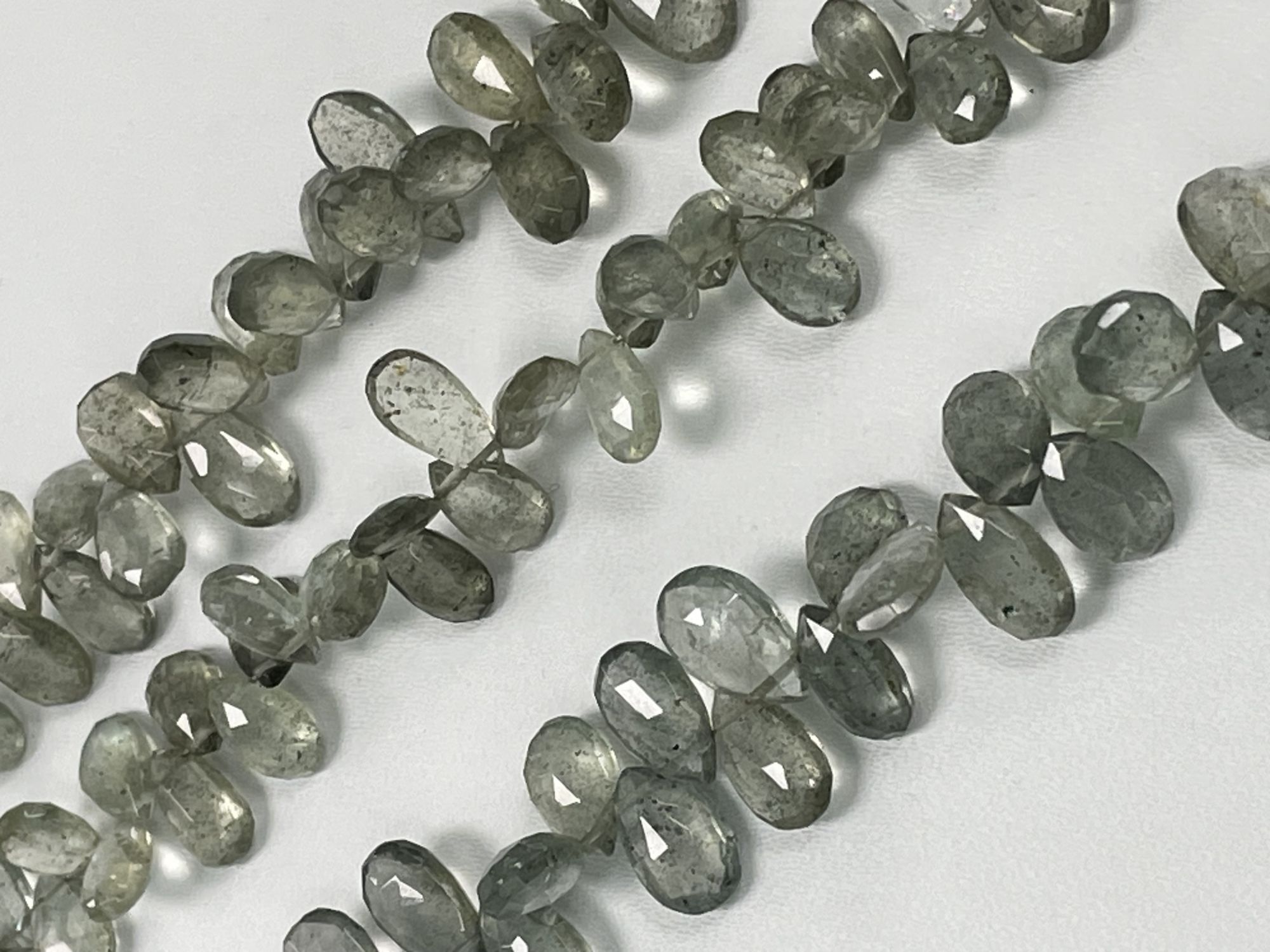 Moss Aquamarine Pear Faceted