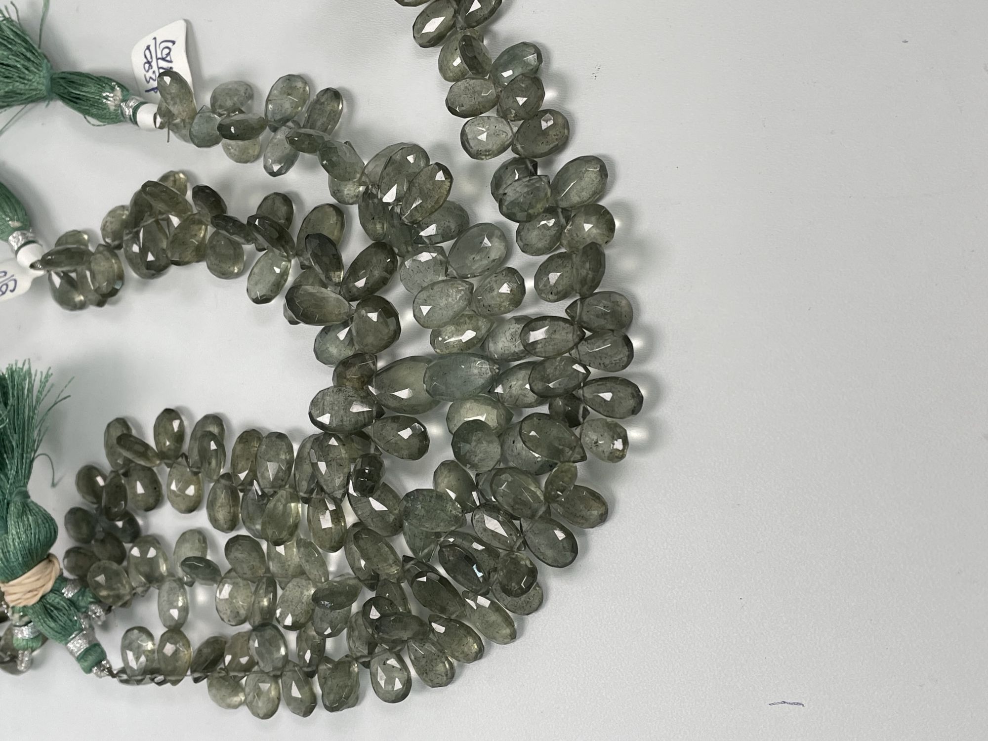Moss Aquamarine Pear Faceted
