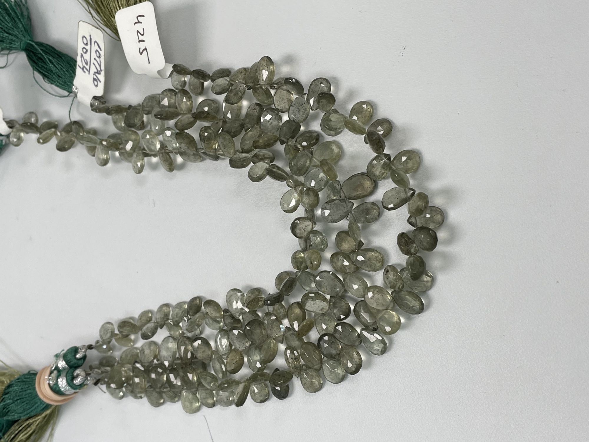 Moss Aquamarine Pear Faceted
