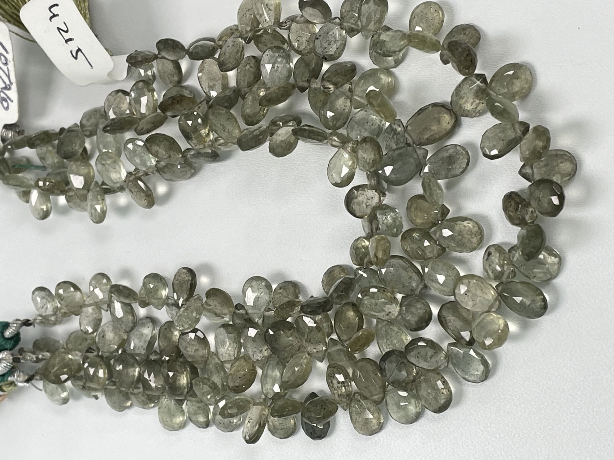 Moss Aquamarine Pear Faceted