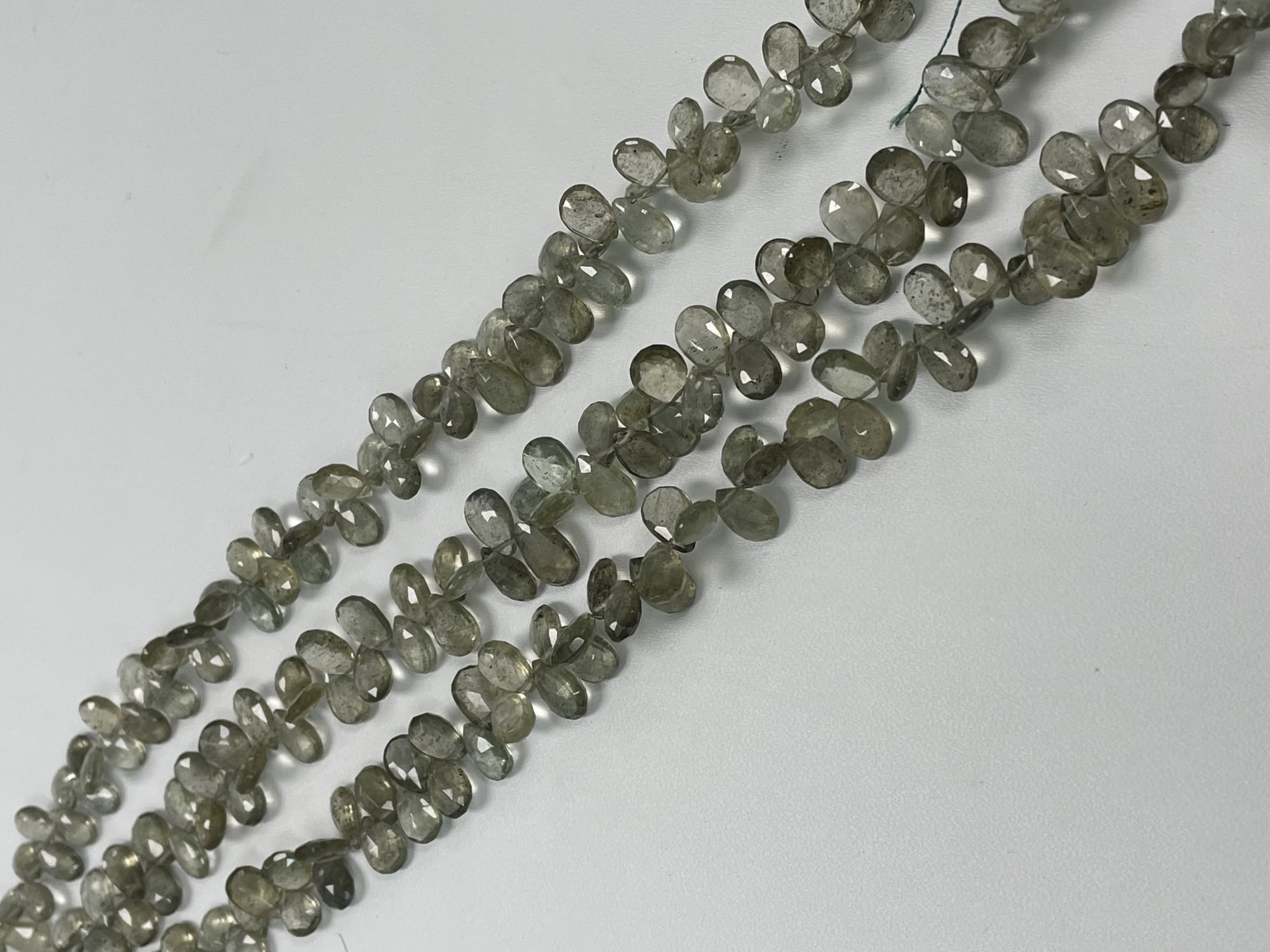 Moss Aquamarine Pear Faceted