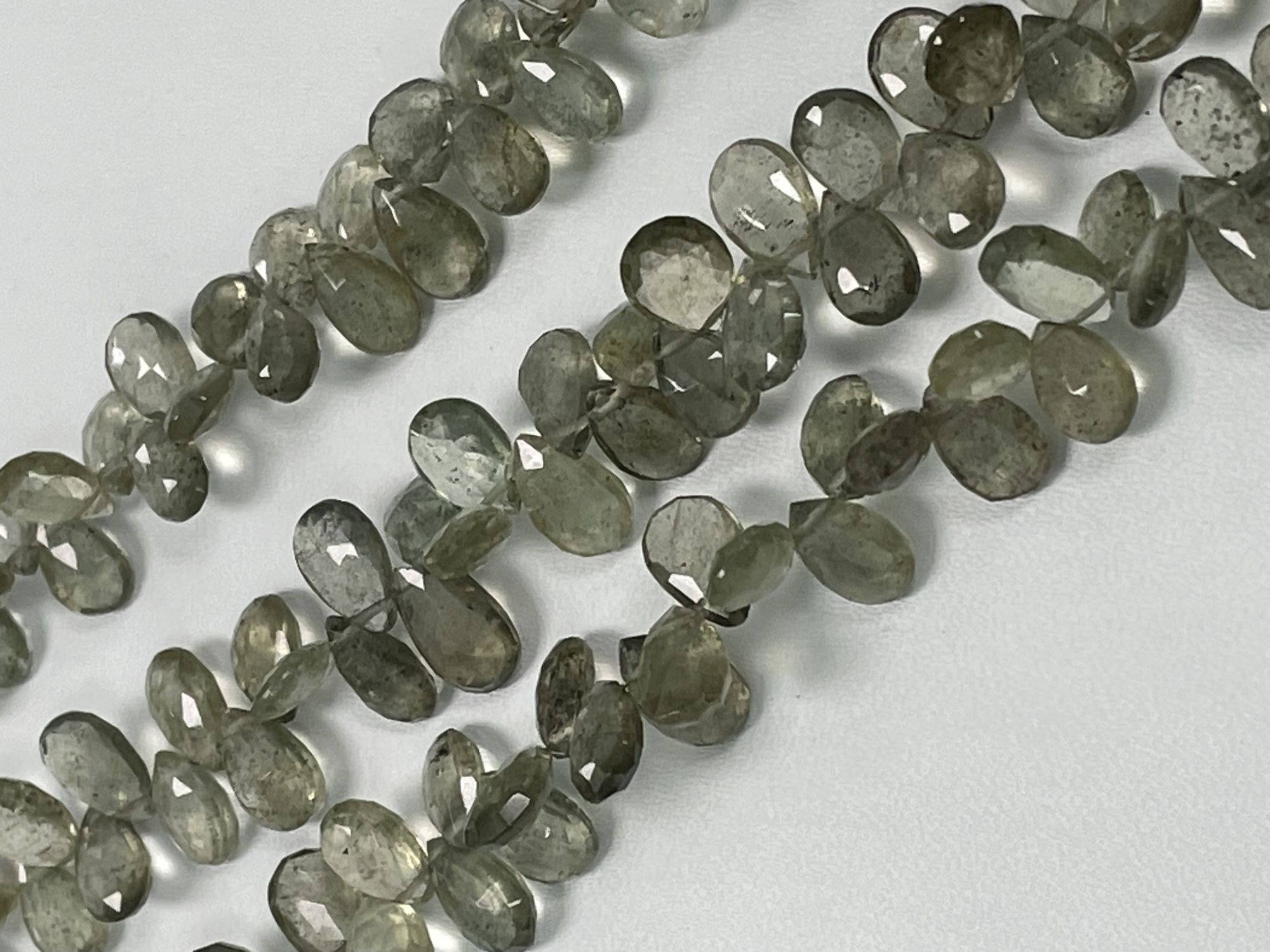 Moss Aquamarine Pear Faceted