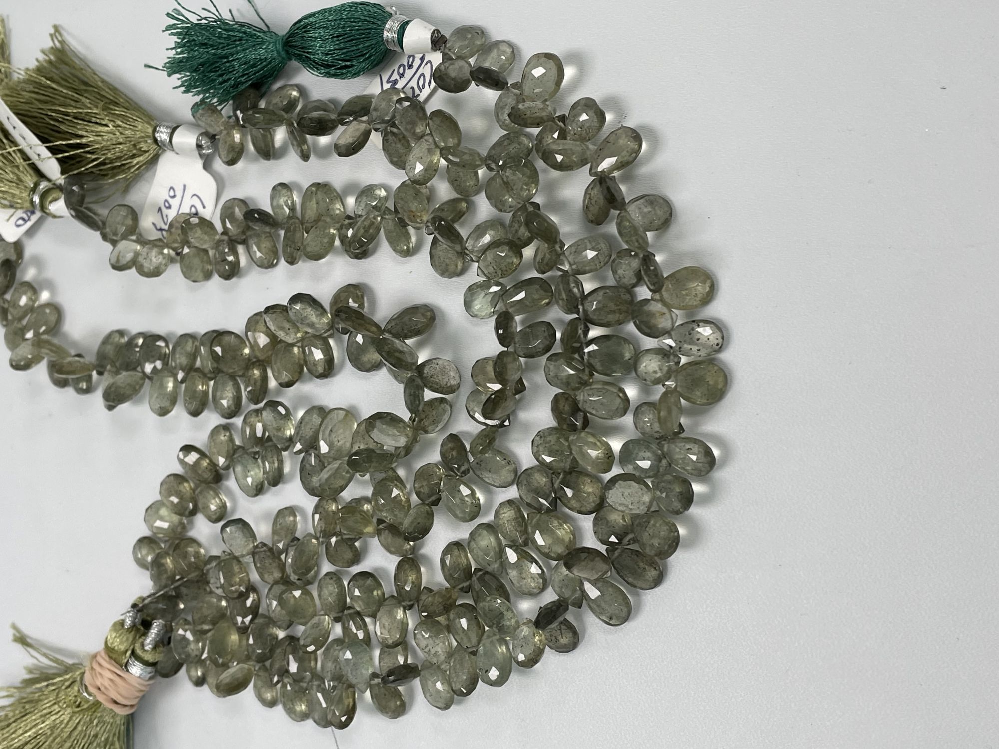 Moss Aquamarine Pear Faceted