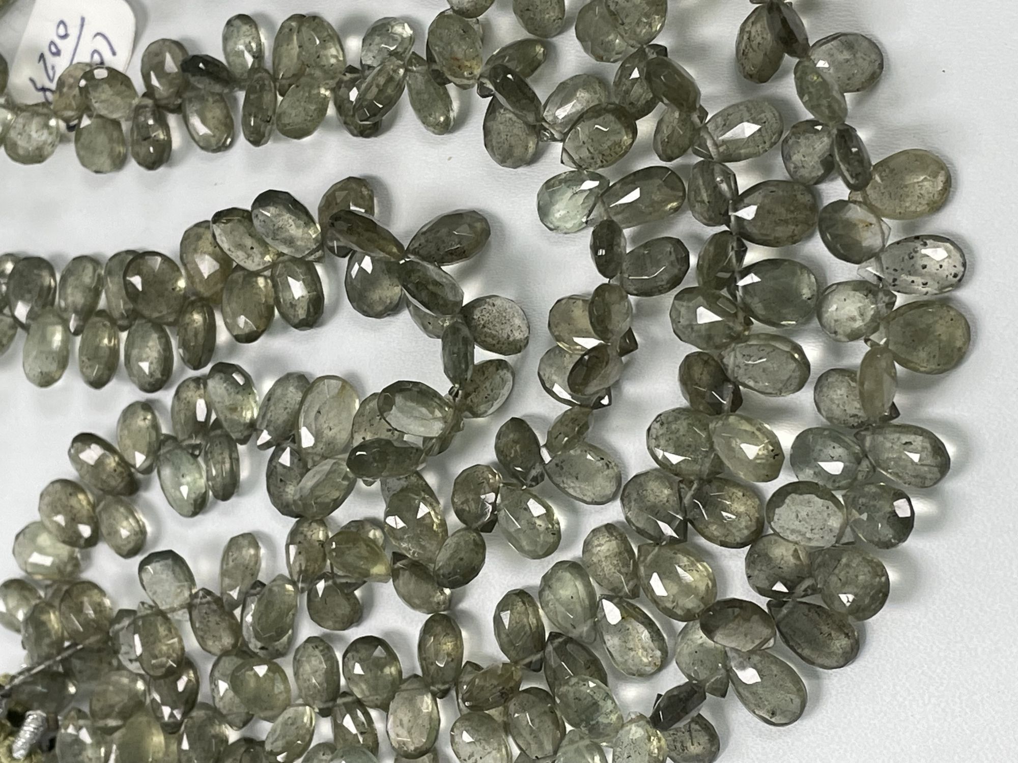 Moss Aquamarine Pear Faceted