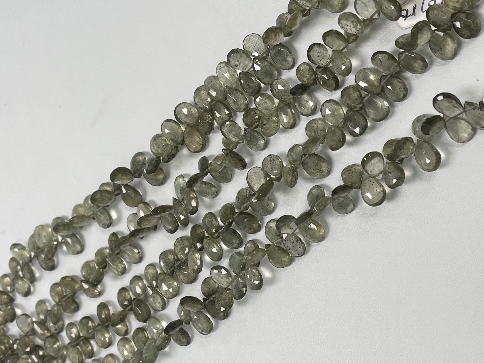 Moss Aquamarine Pear Faceted