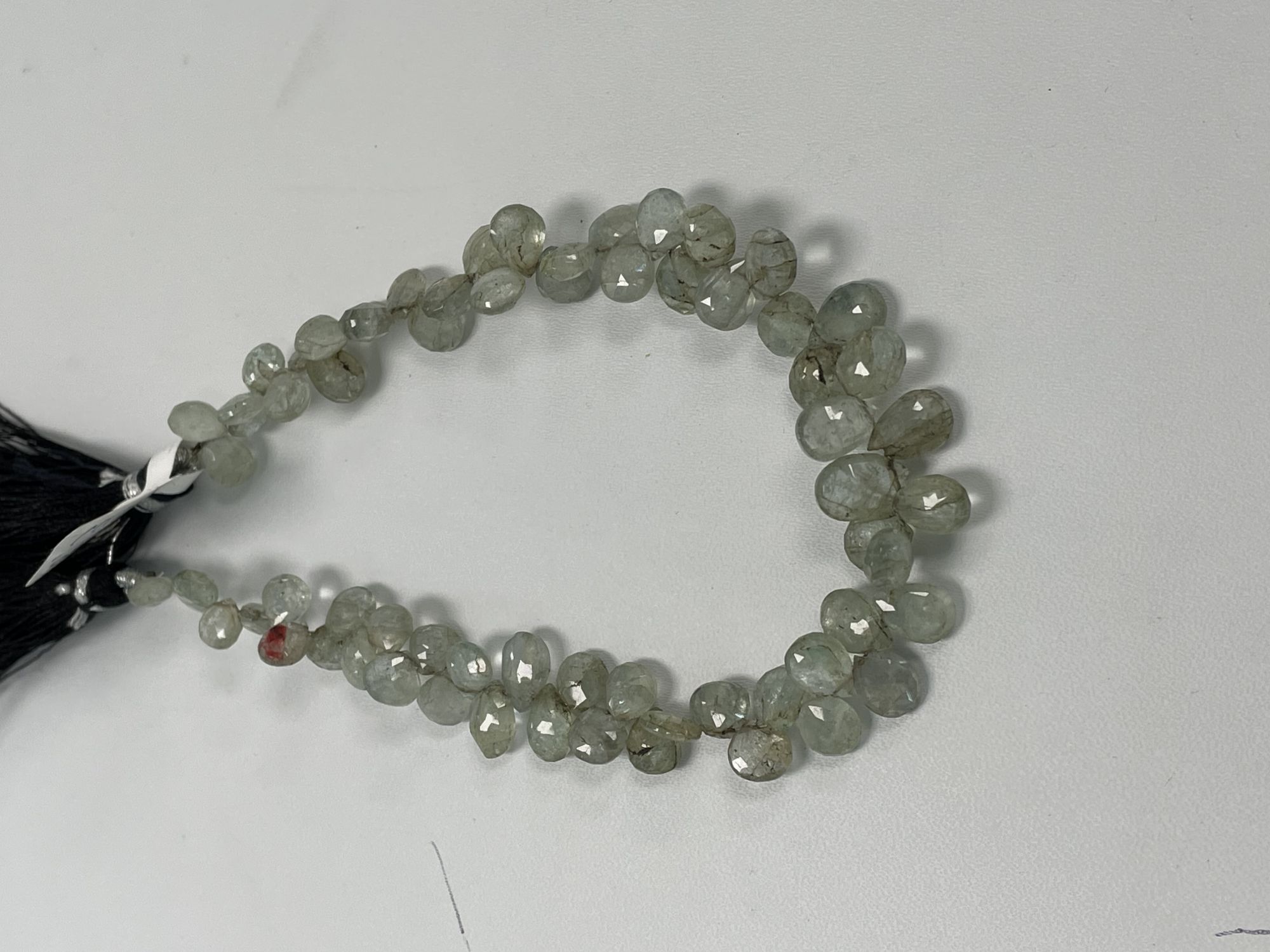 Moss Aquamarine Pear Faceted