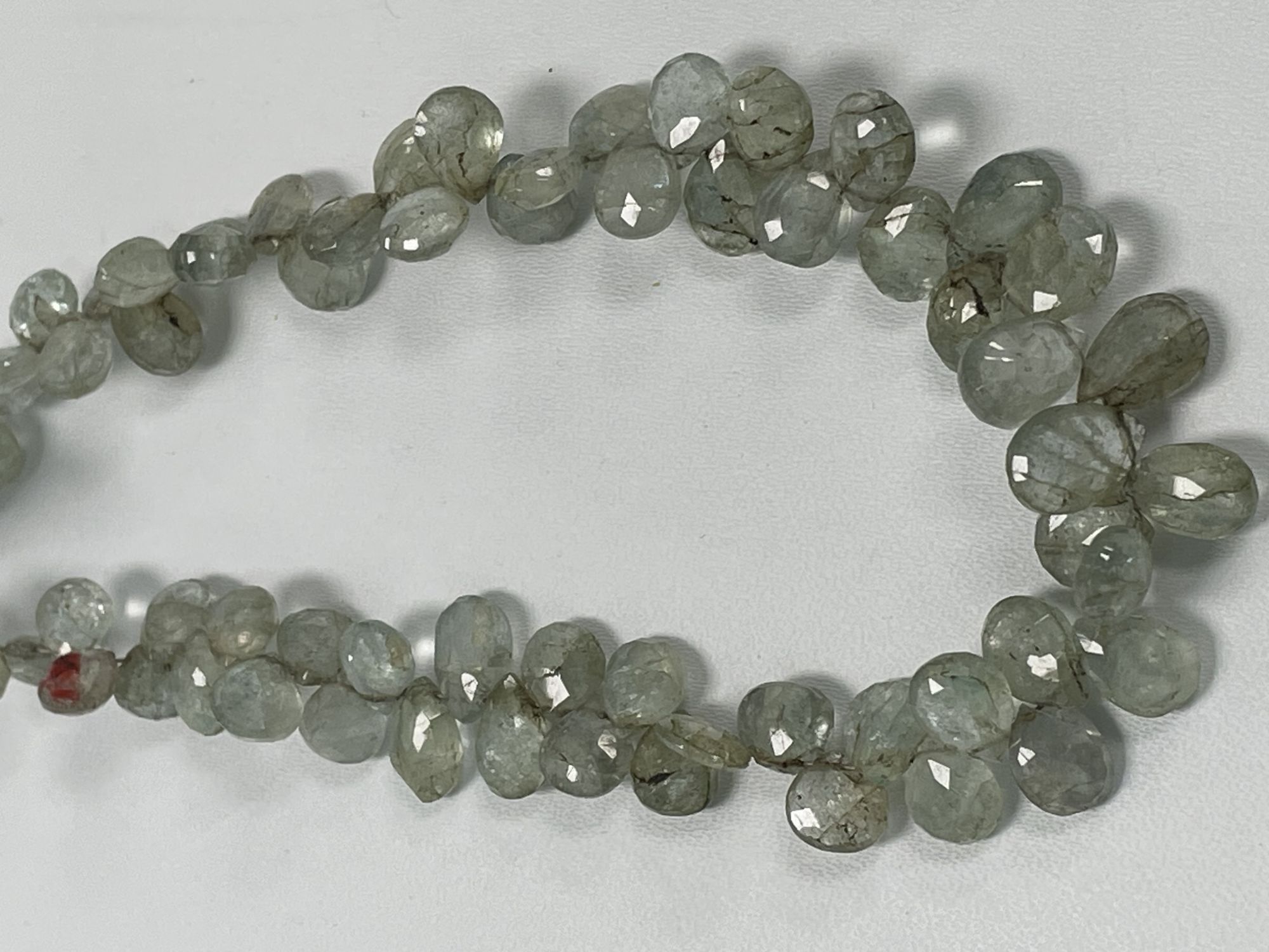 Moss Aquamarine Pear Faceted