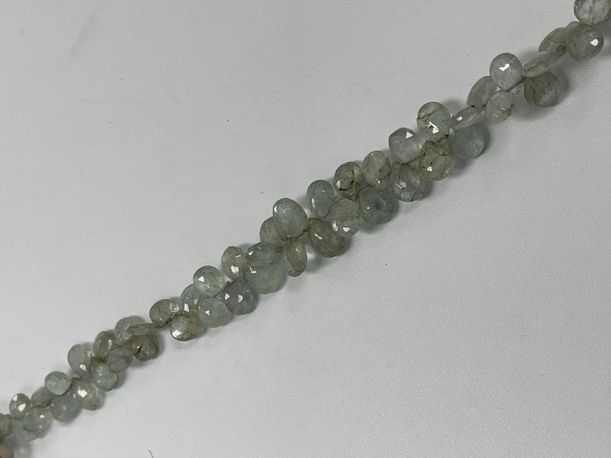 Moss Aquamarine Pear Faceted