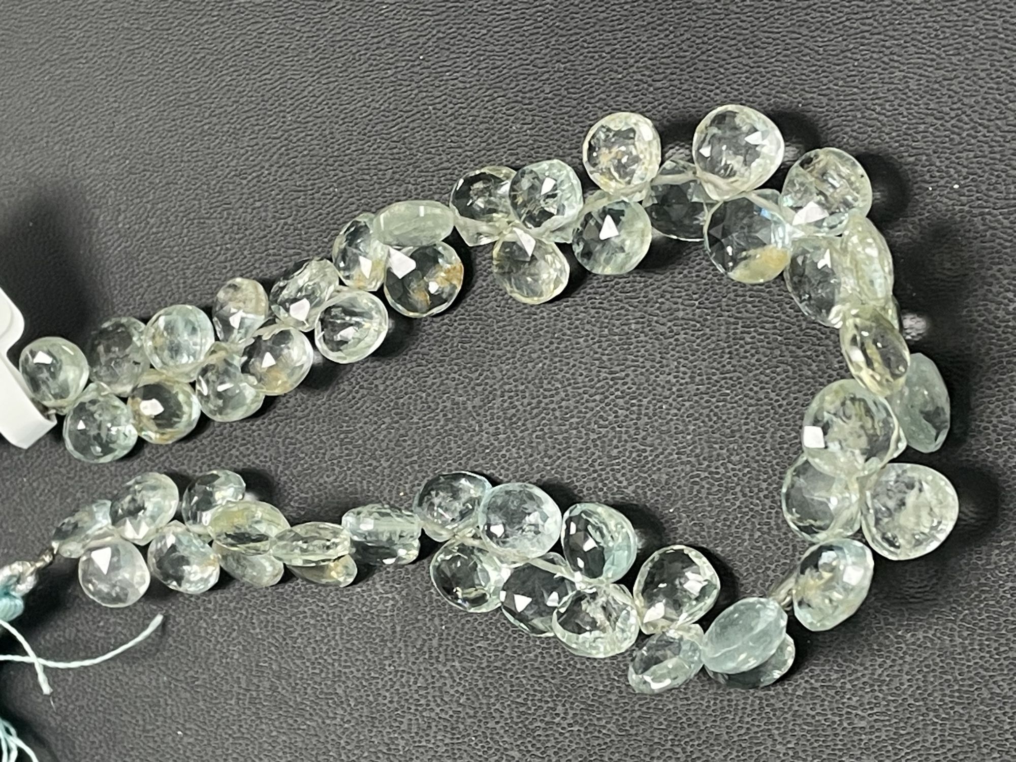 Moss Aquamarine Heart Faceted