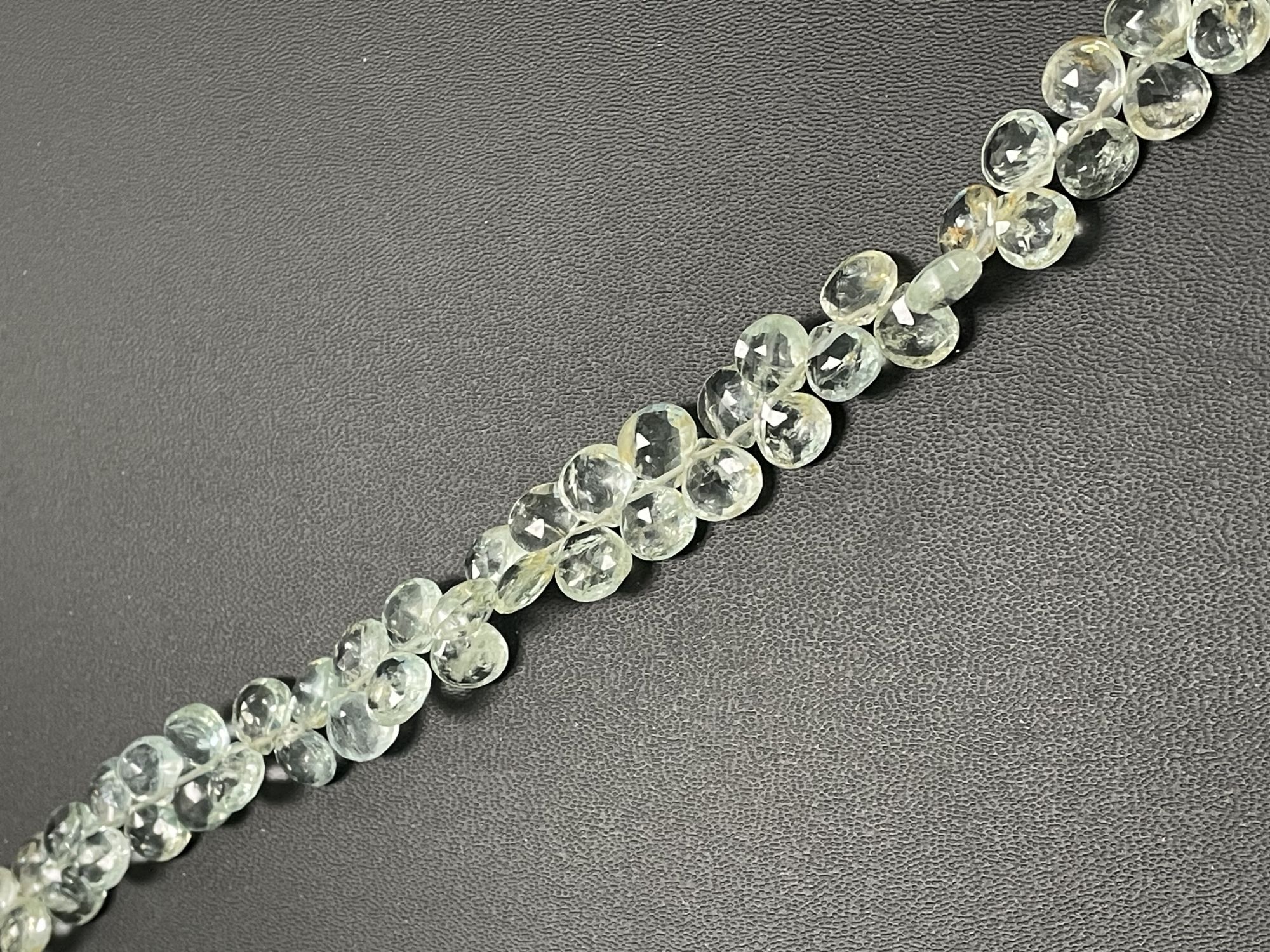 Moss Aquamarine Heart Faceted