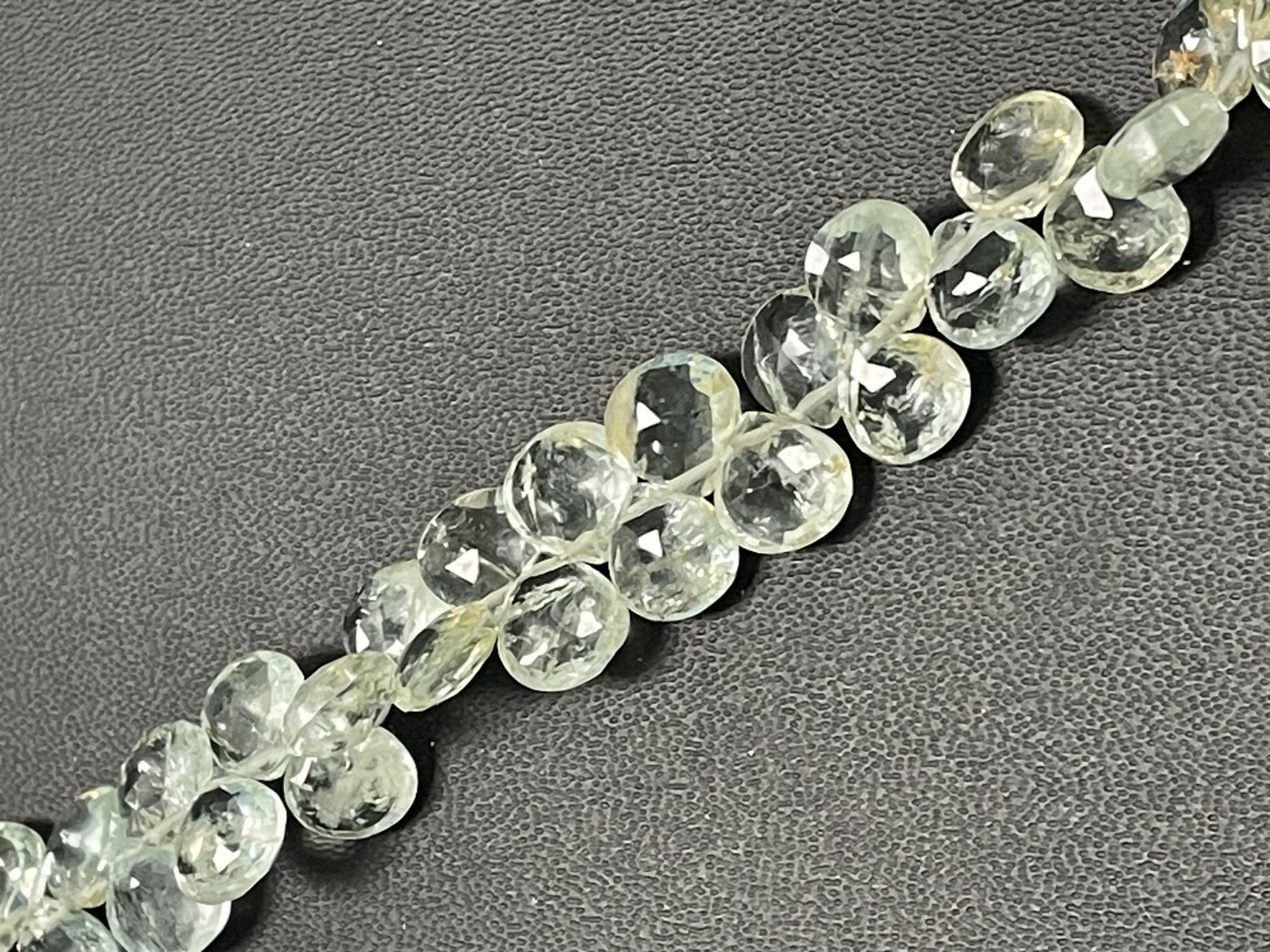 Moss Aquamarine Heart Faceted