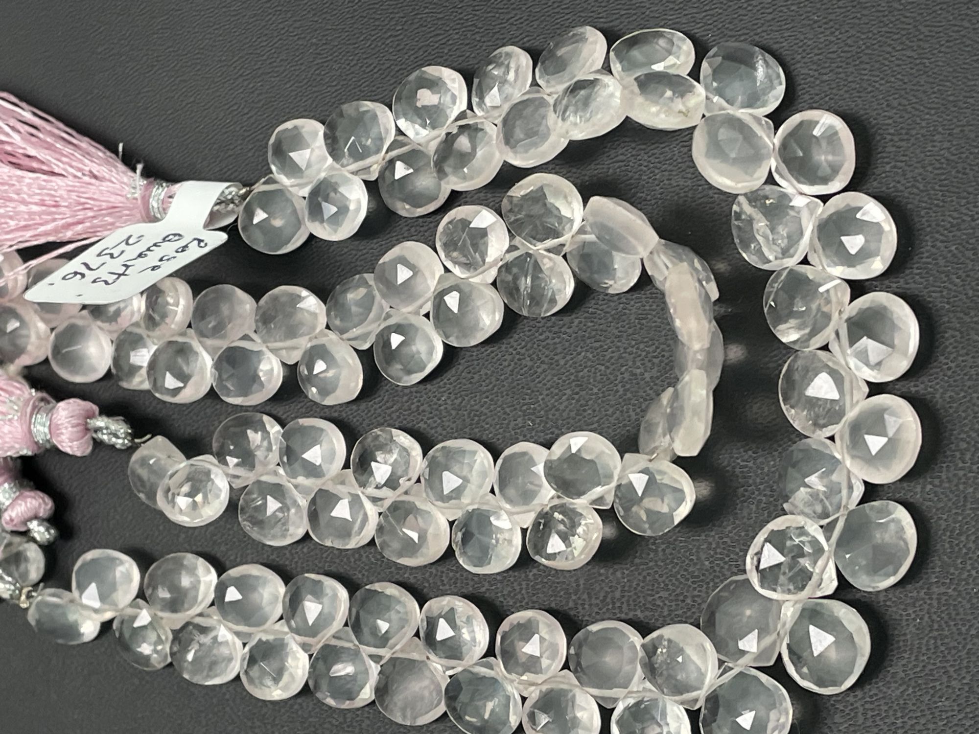 Rose Quartz Heart Faceted