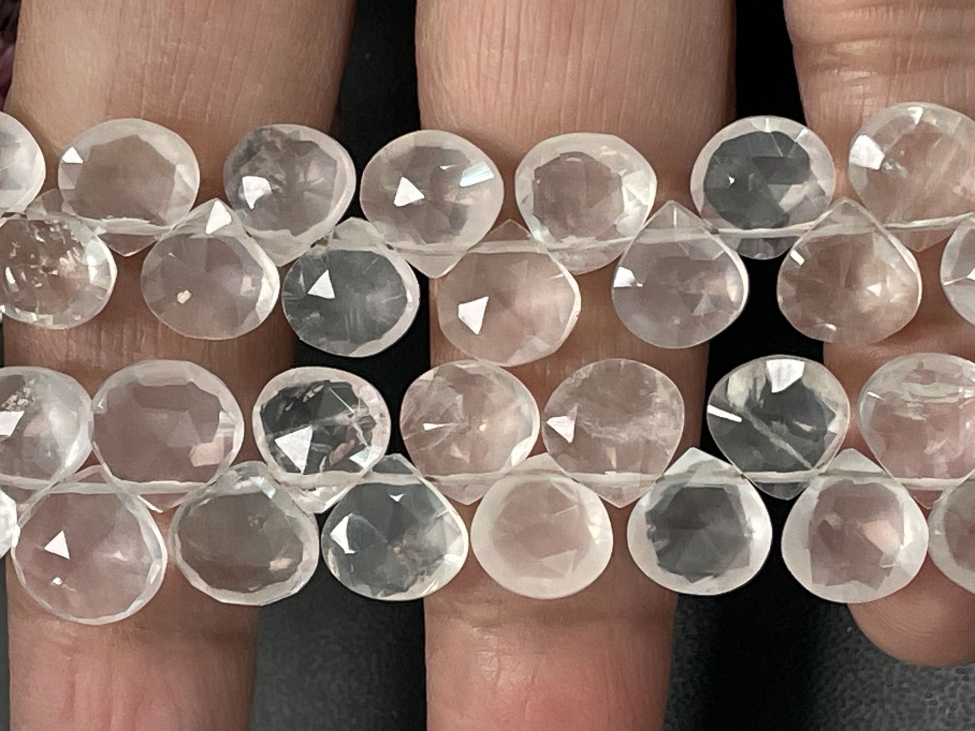 Rose Quartz Heart Faceted