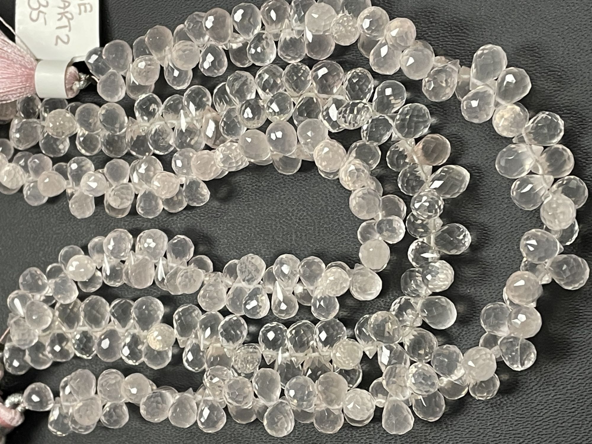 Rose Quartz Drop Faceted