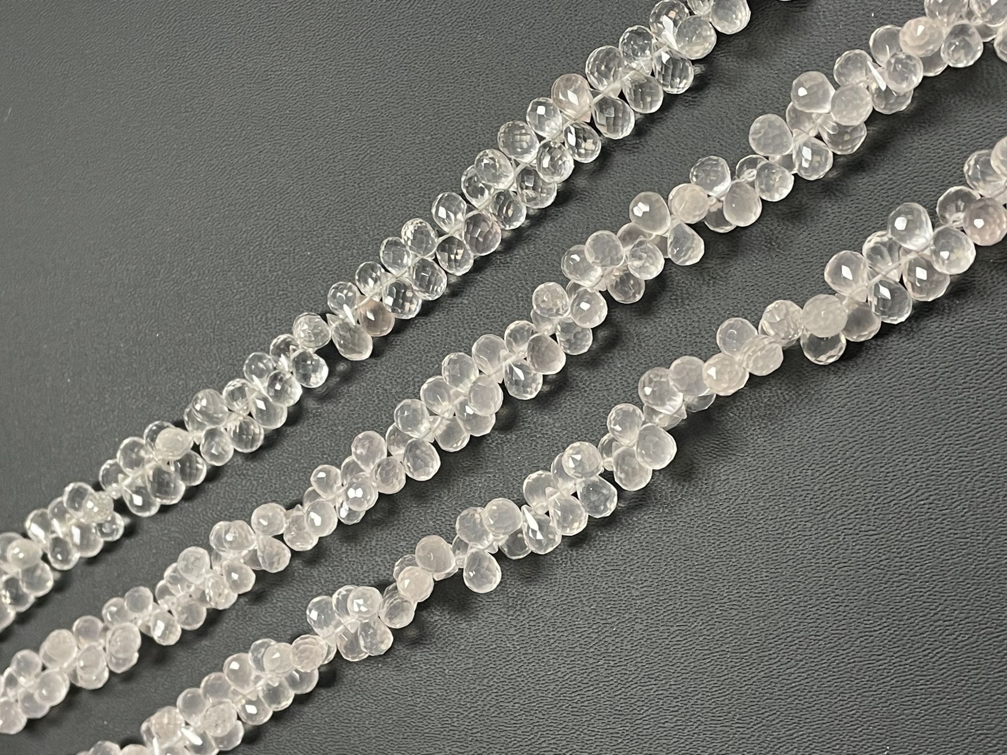 Rose Quartz Drop Faceted