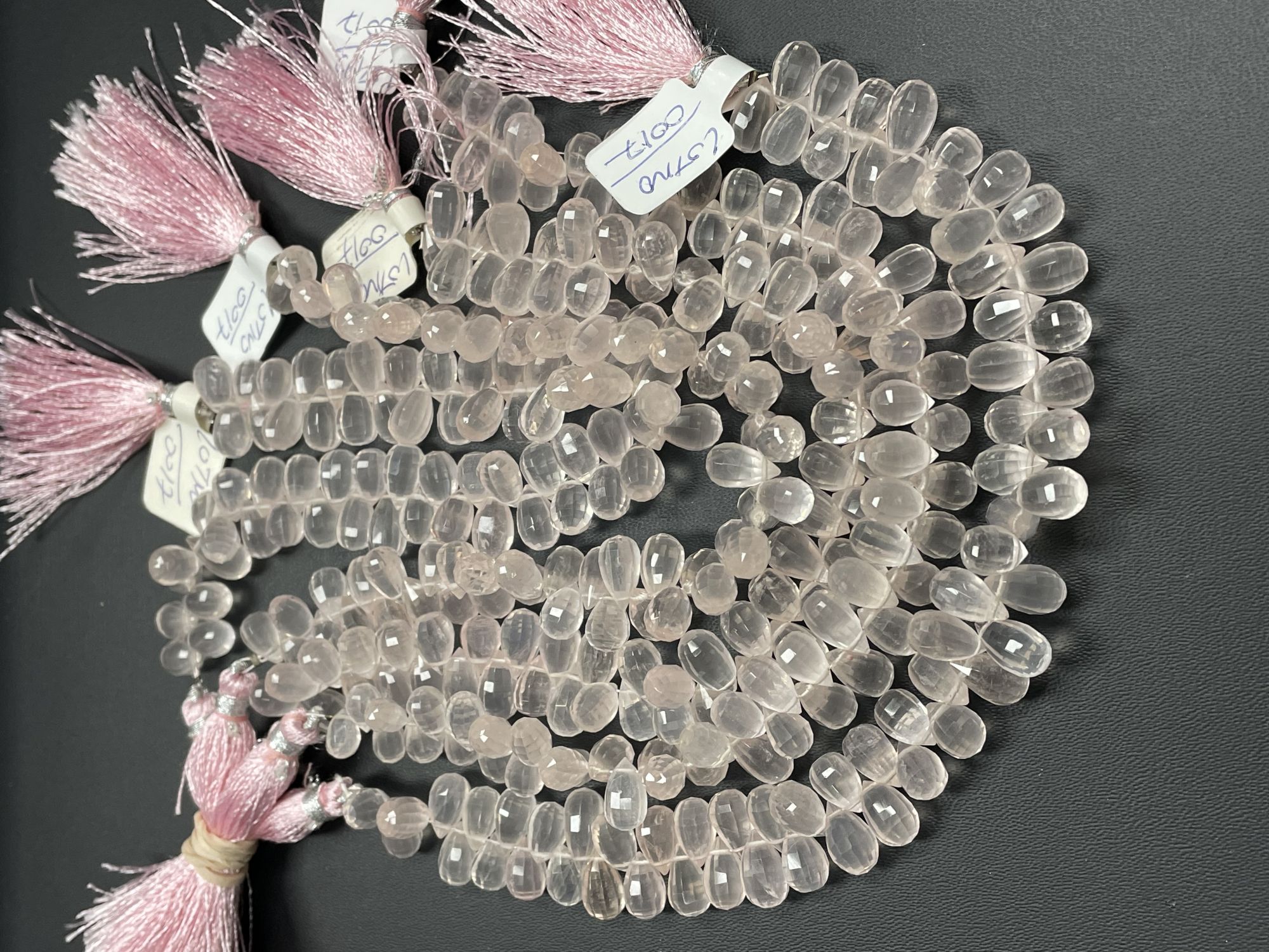 Rose Quartz Drop Faceted