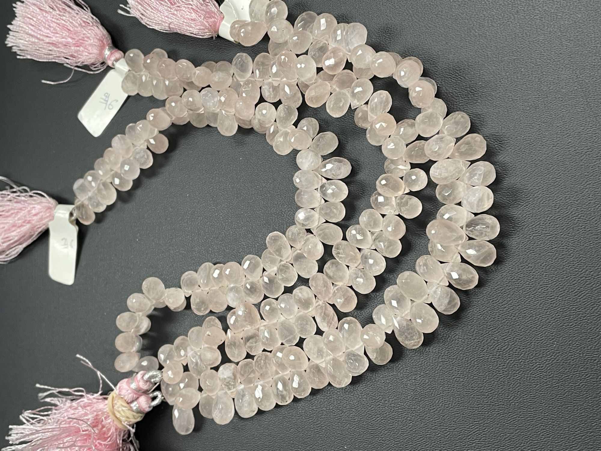Rose Quartz Drop Faceted