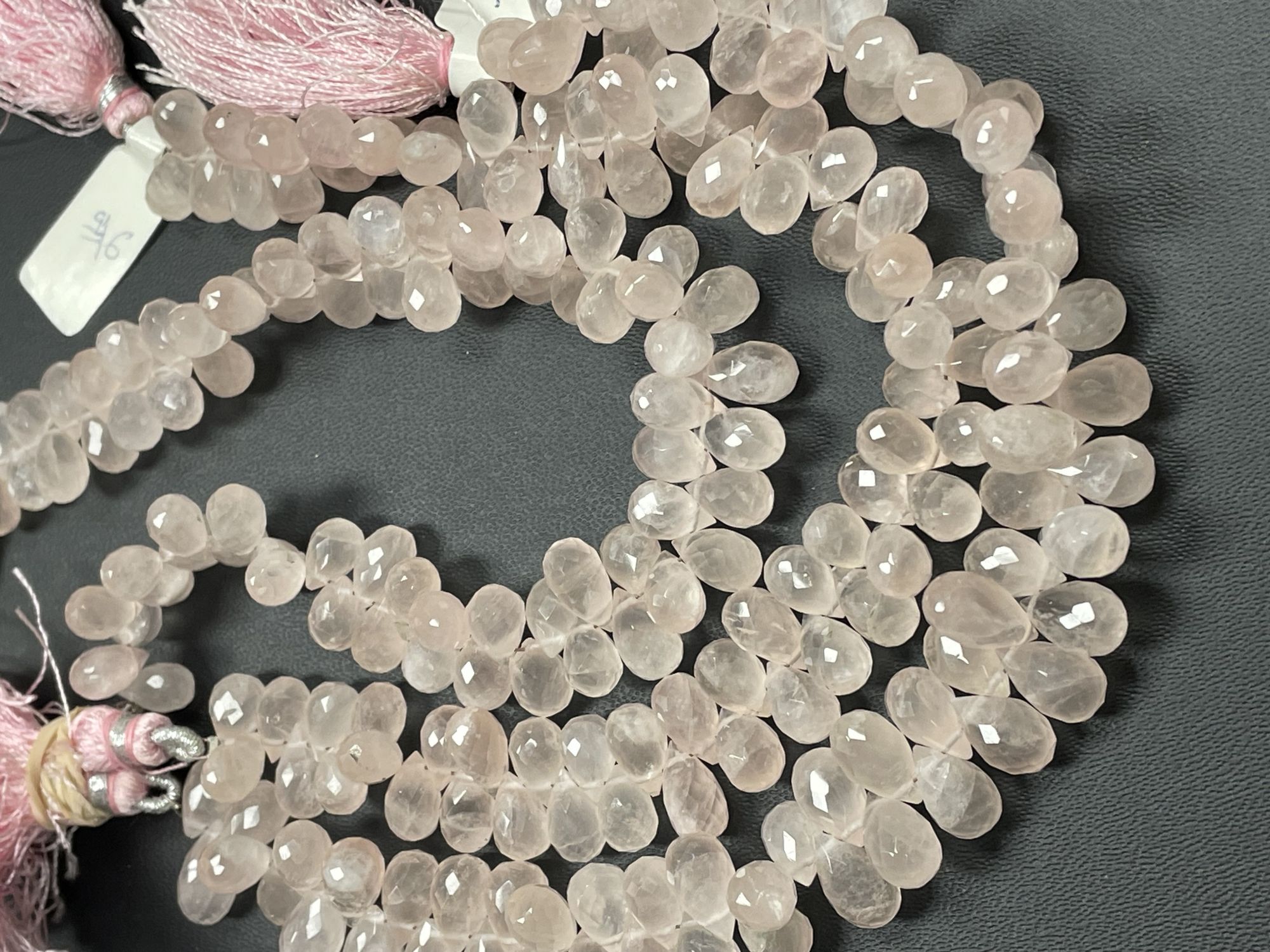 Rose Quartz Drop Faceted