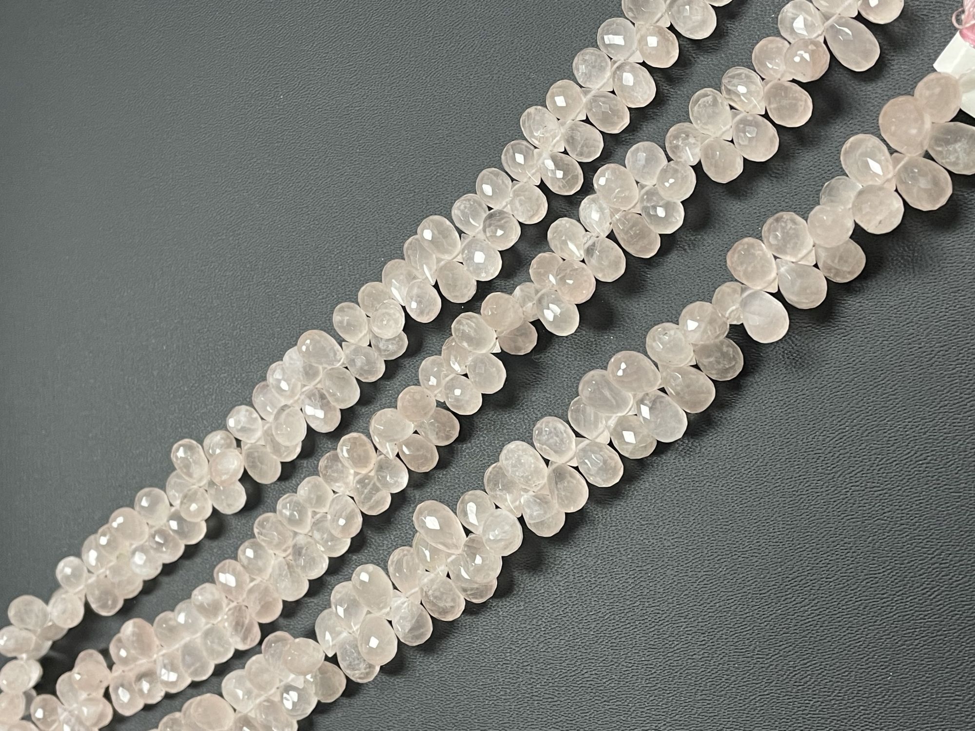 Rose Quartz Drop Faceted