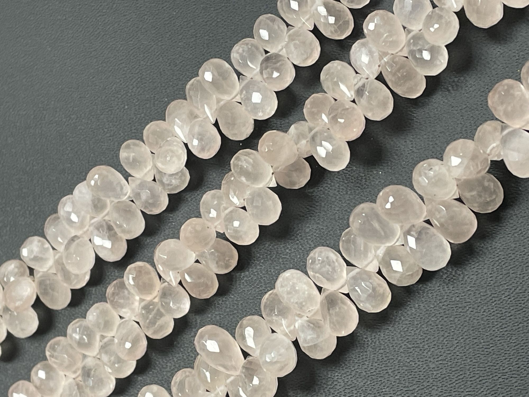 Rose Quartz Drop Faceted