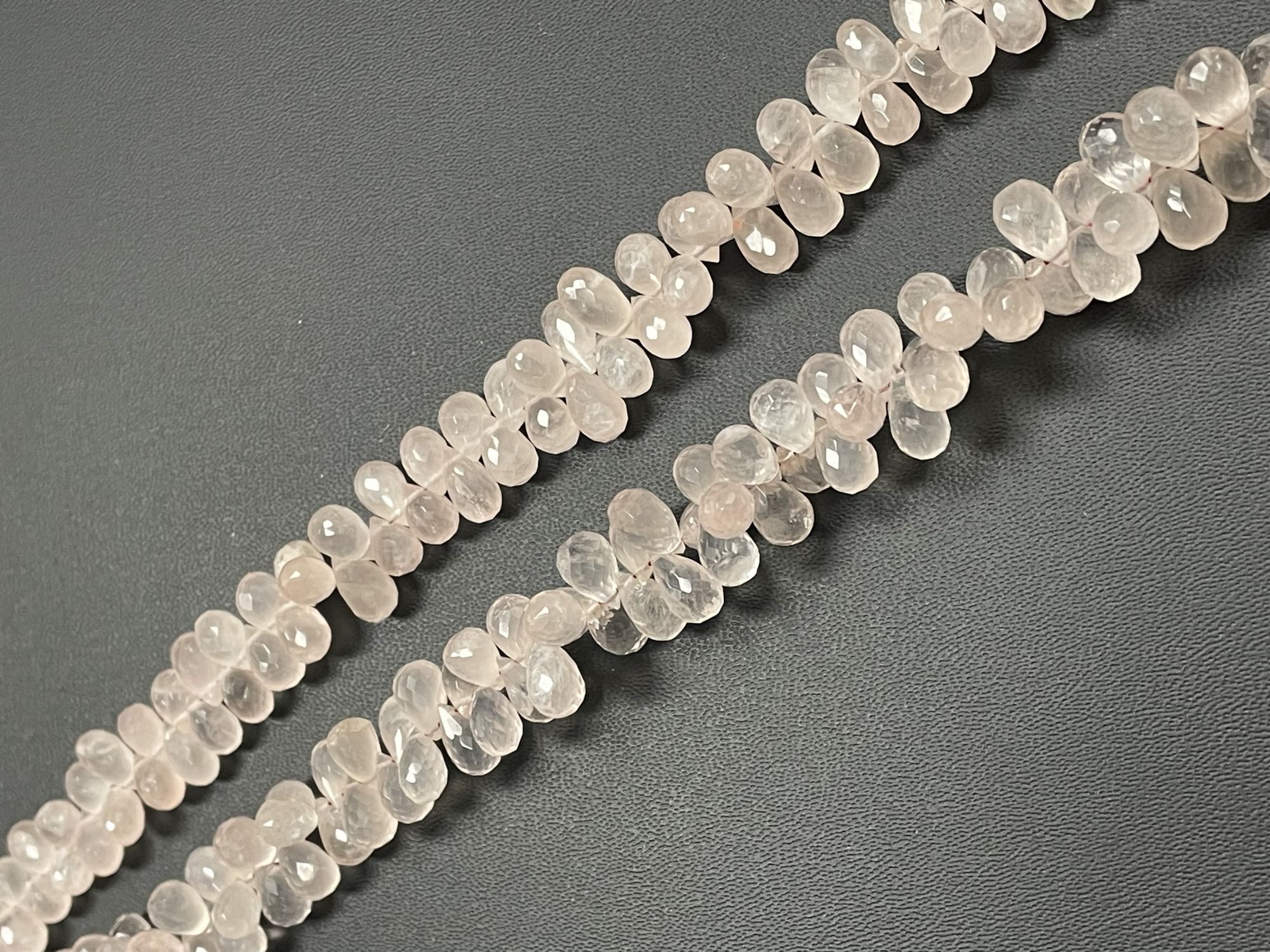 Rose Quartz Drop Faceted