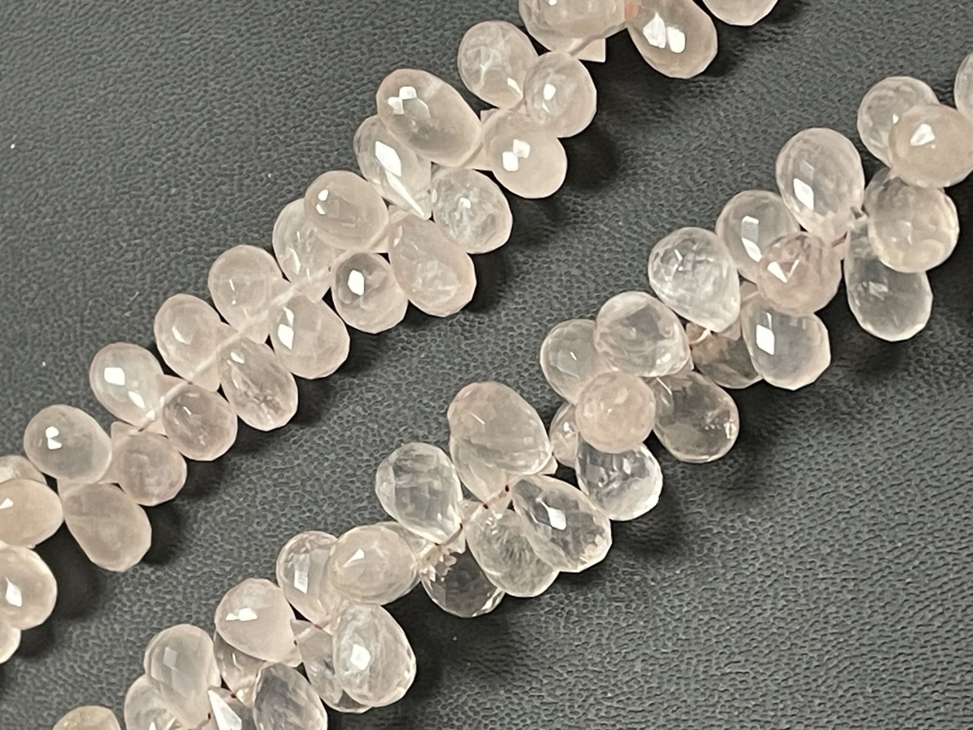 Rose Quartz Drop Faceted