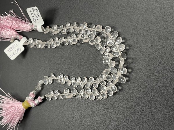 Rose Quartz Pear Faceted