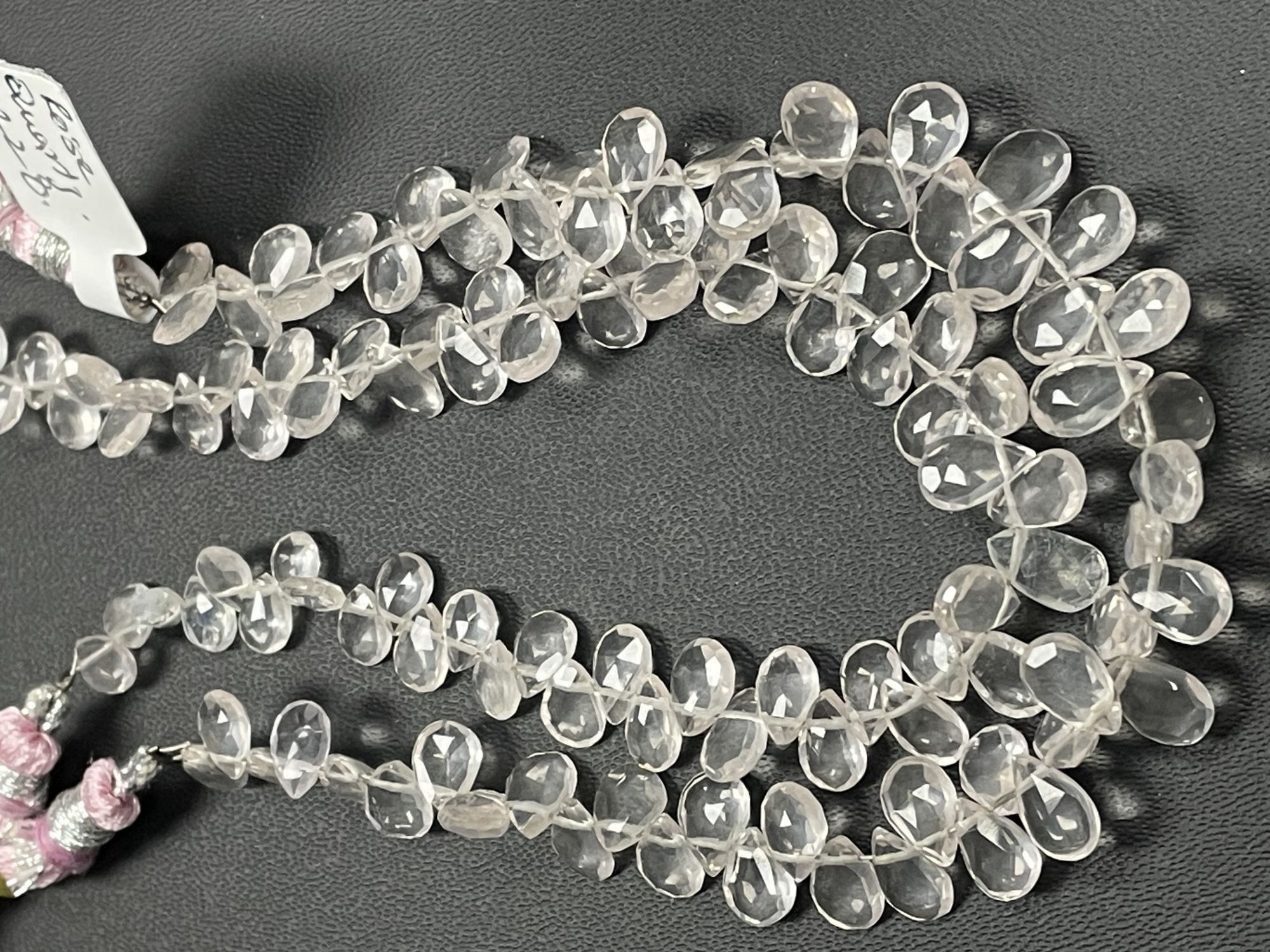 Rose Quartz Pear Faceted