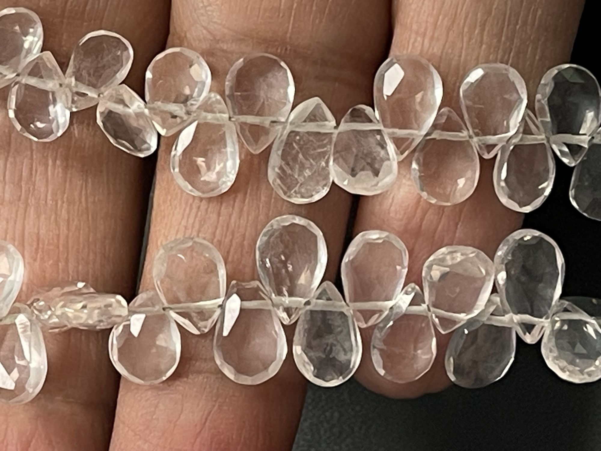 Rose Quartz Pear Faceted