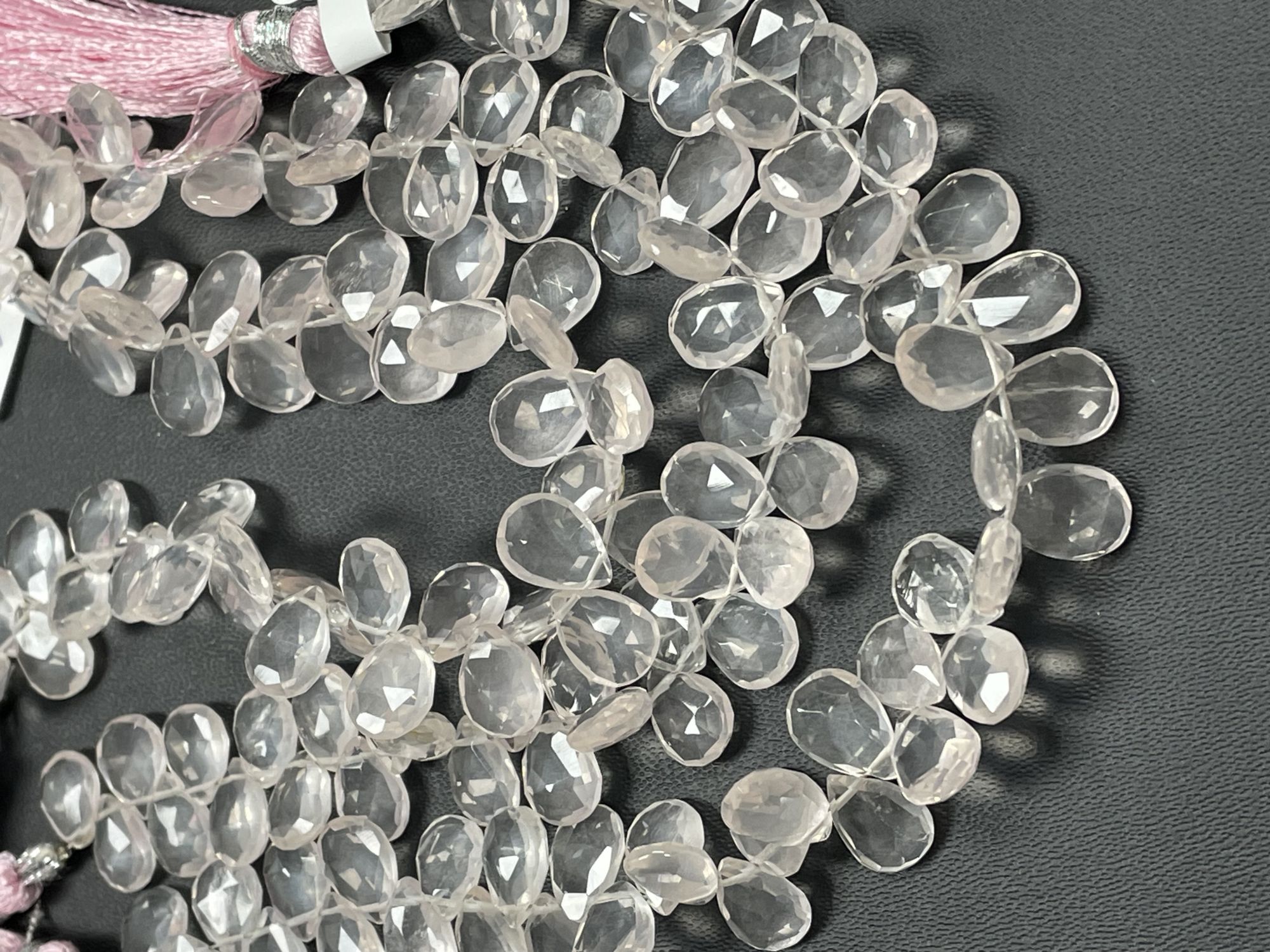 Rose Quartz Pear Faceted