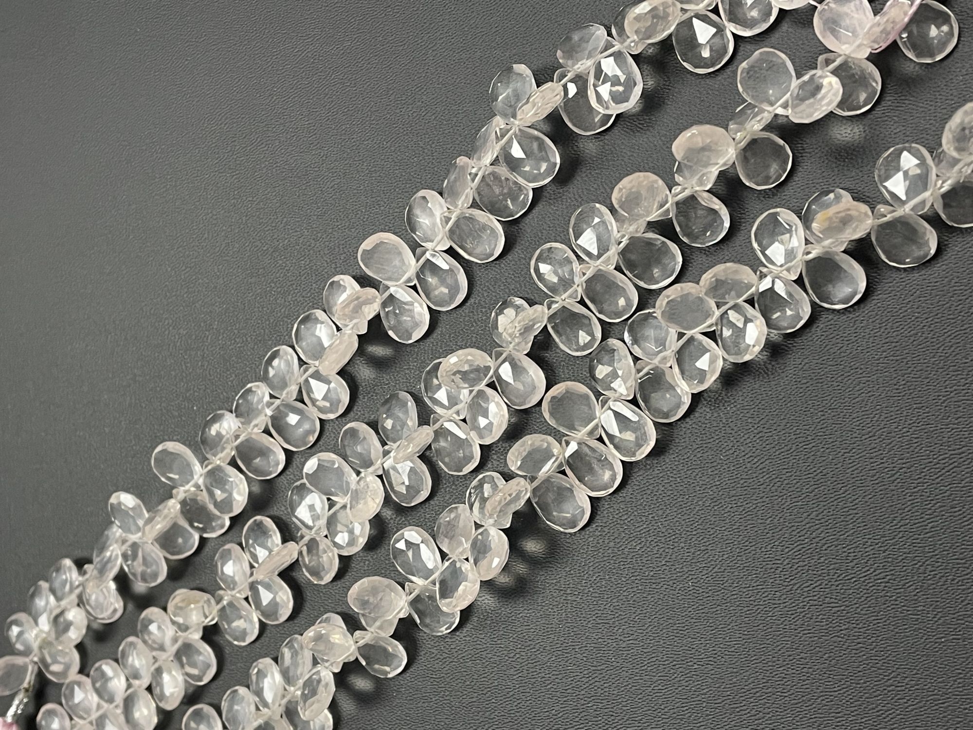 Rose Quartz Pear Faceted