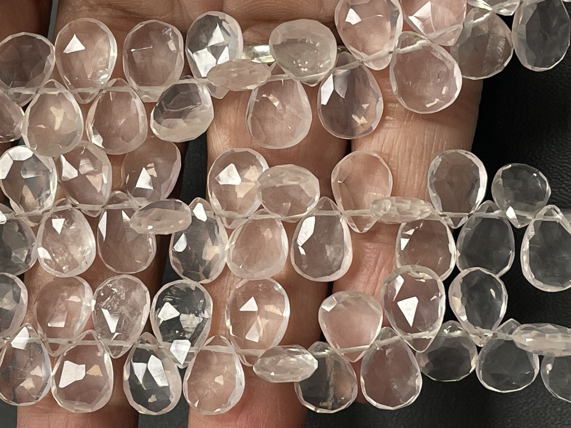 Rose Quartz Pear Faceted