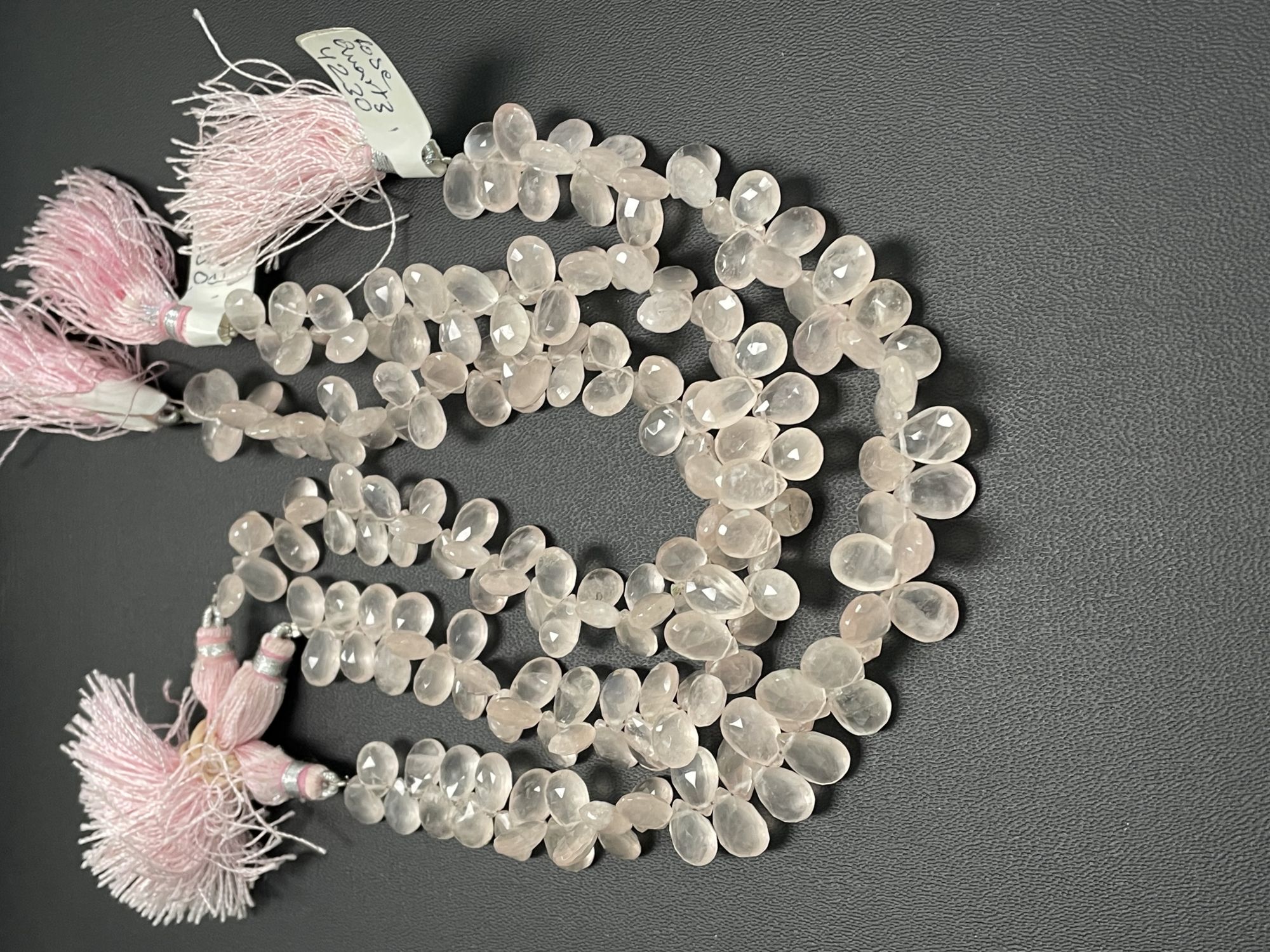Rose Quartz Pear Faceted
