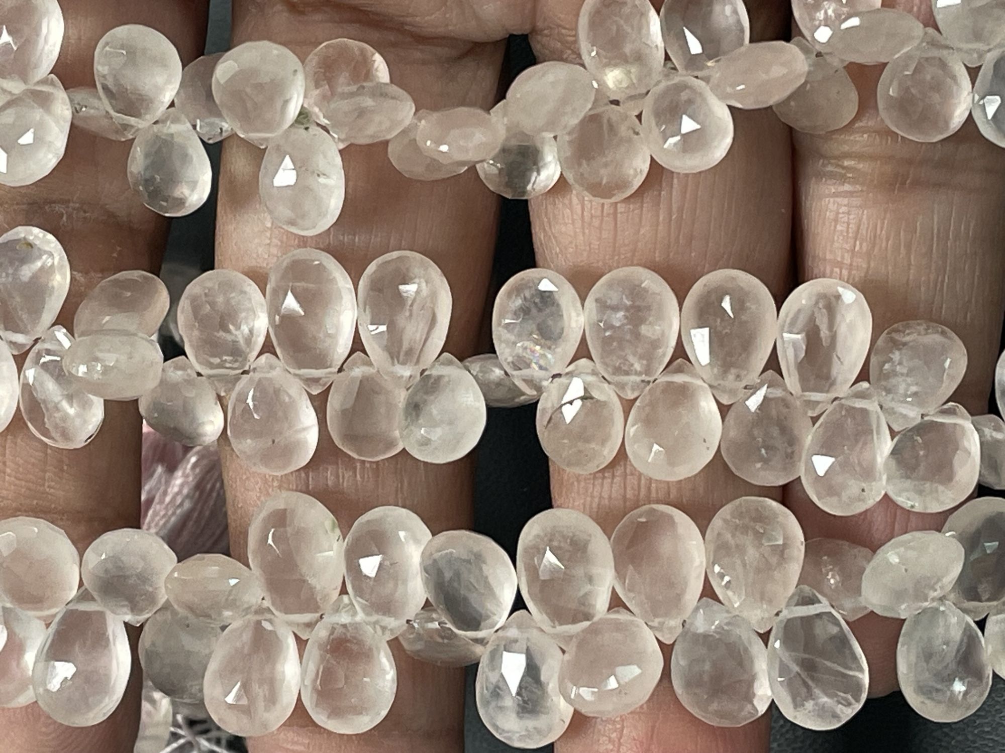Rose Quartz Pear Faceted