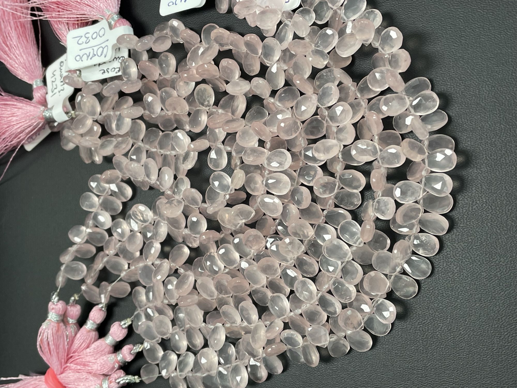 Rose Quartz Pear Faceted