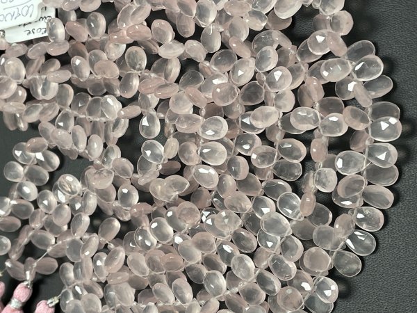 Rose Quartz Pear Faceted