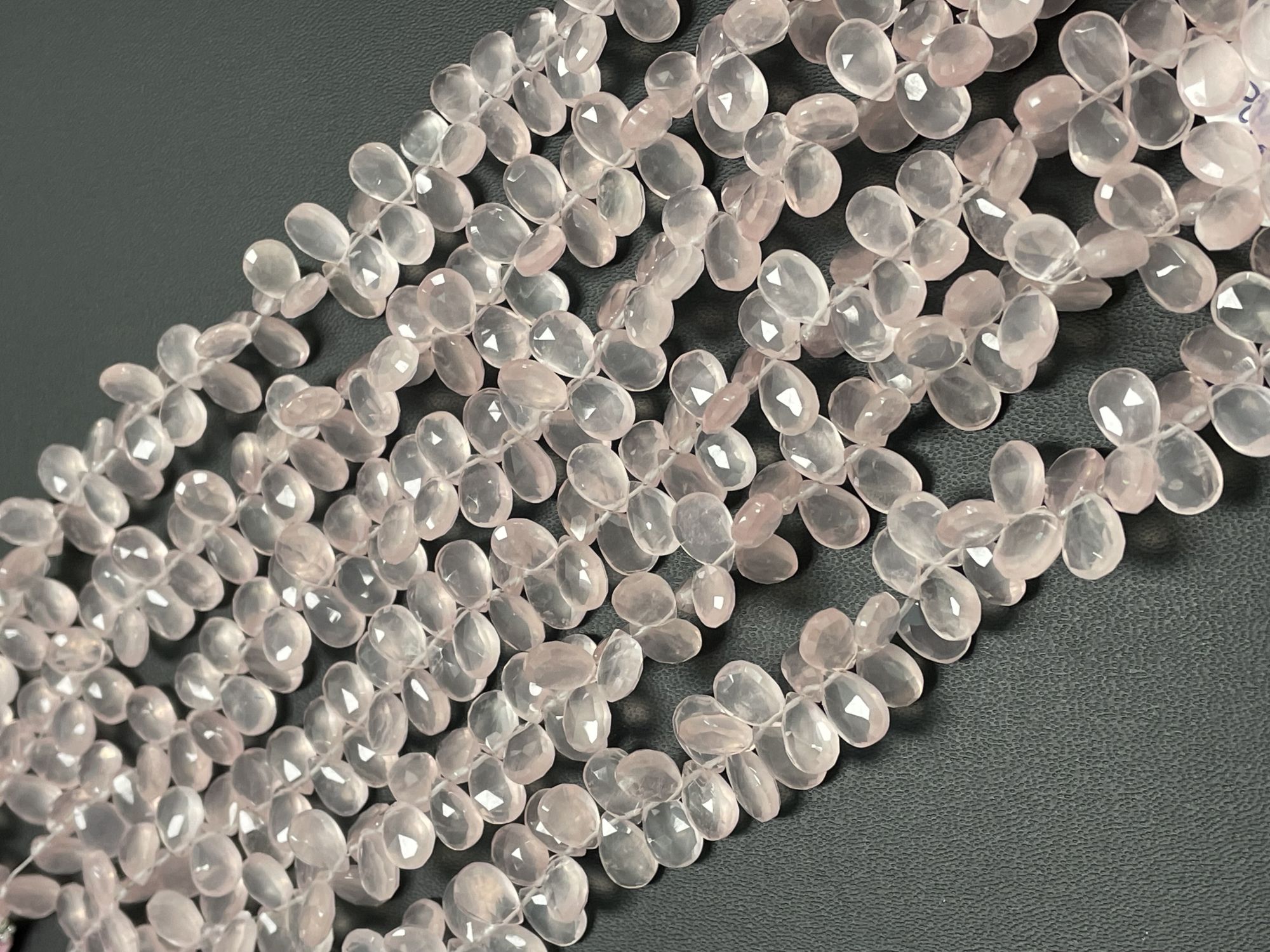 Rose Quartz Pear Faceted