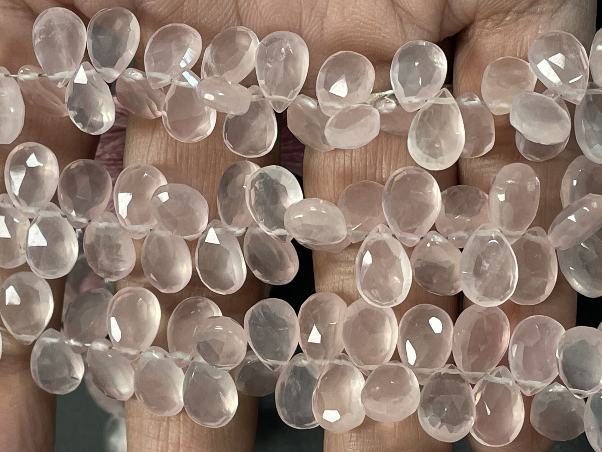 Rose Quartz Pear Faceted