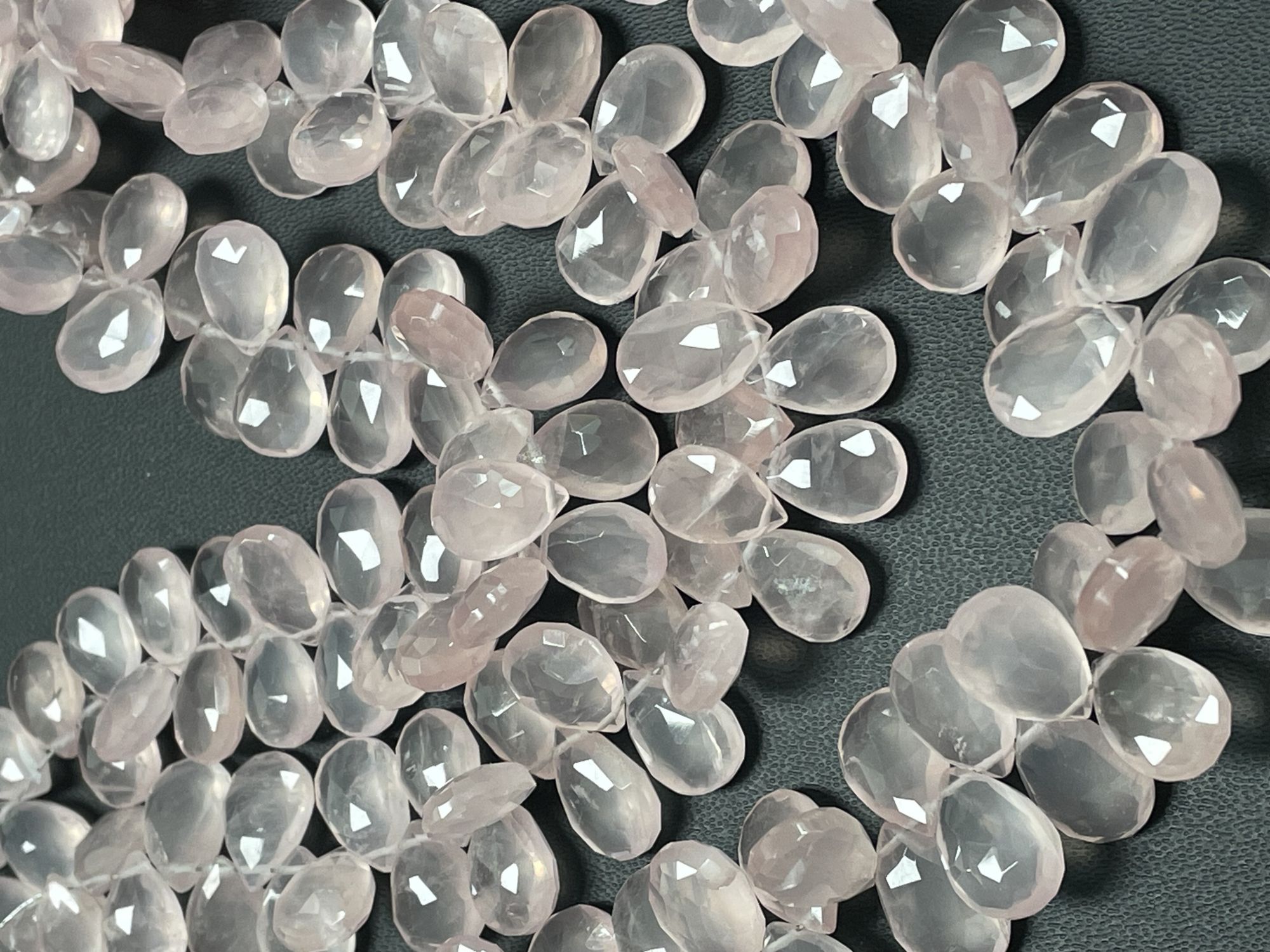 Rose Quartz Pear Faceted