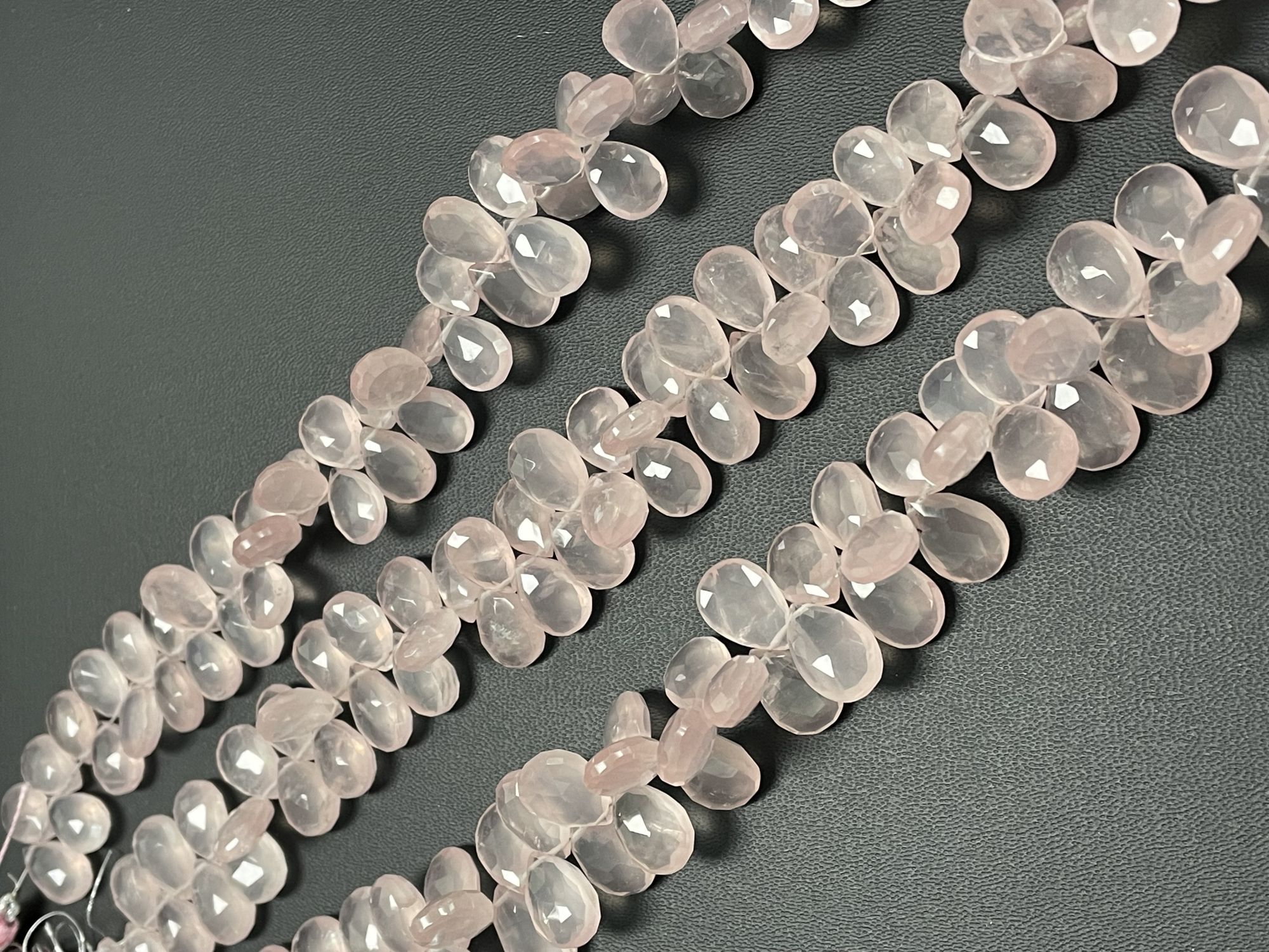 Rose Quartz Pear Faceted