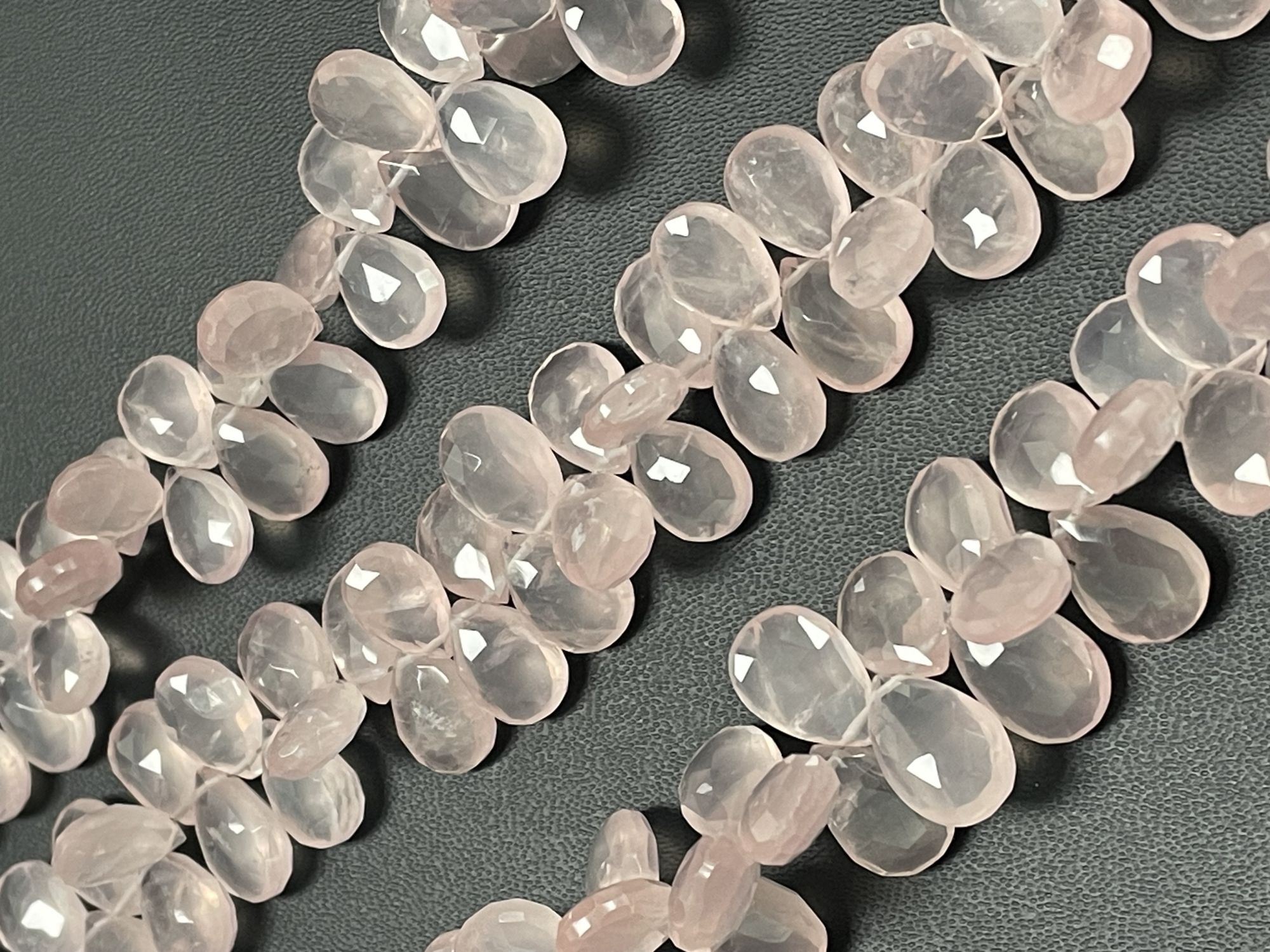 Rose Quartz Pear Faceted
