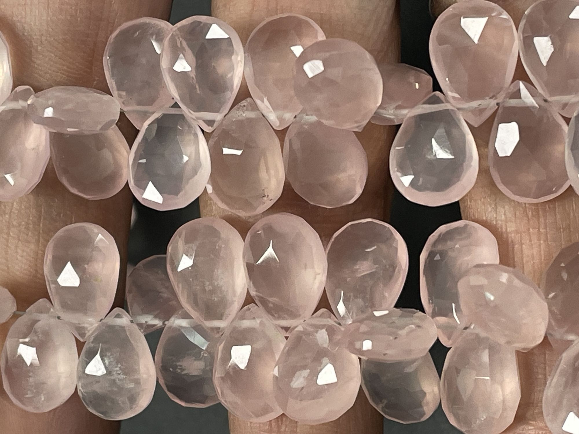 Rose Quartz Pear Faceted
